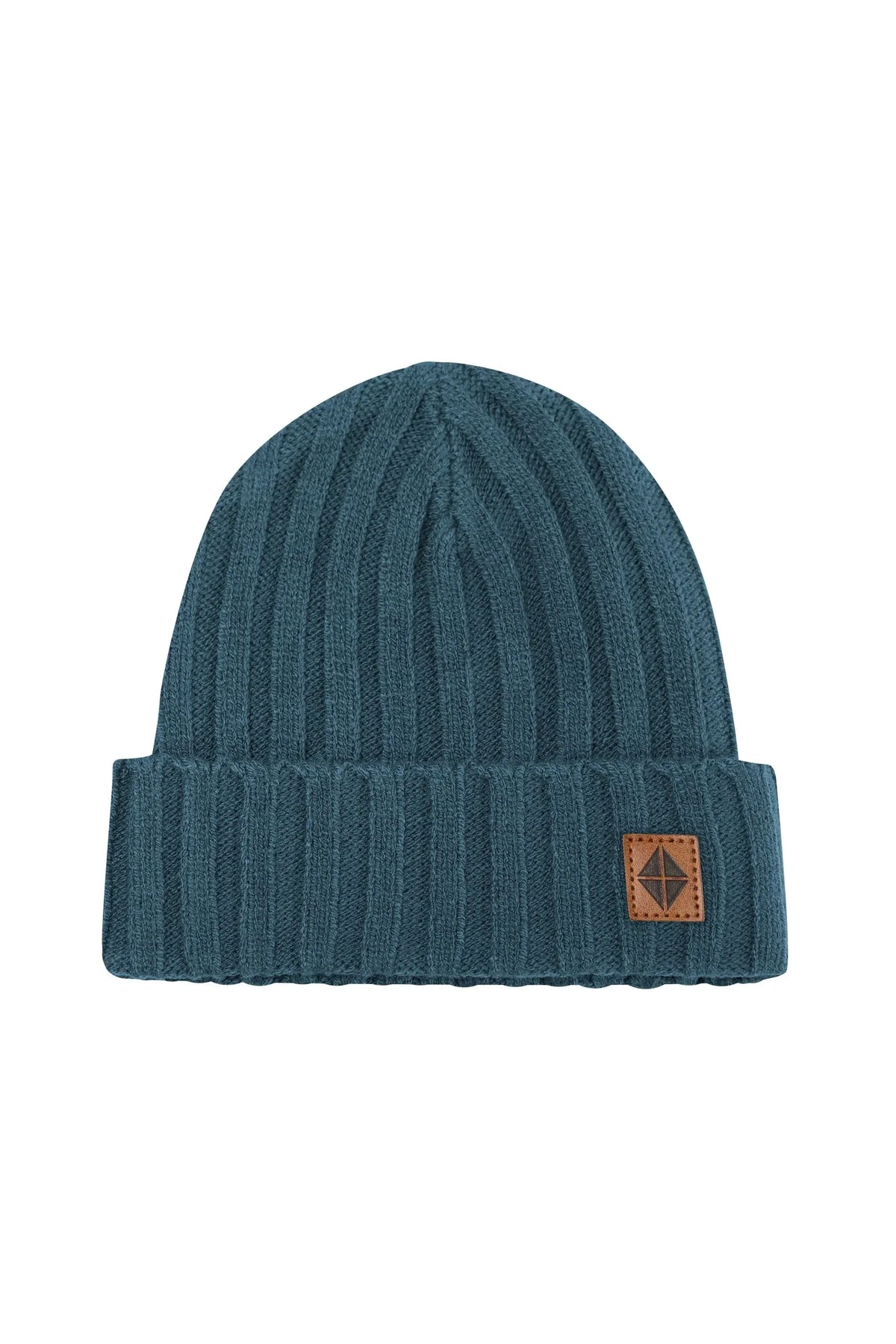 Chunky Knit Ribbed Beanie in Atlantic Main image
