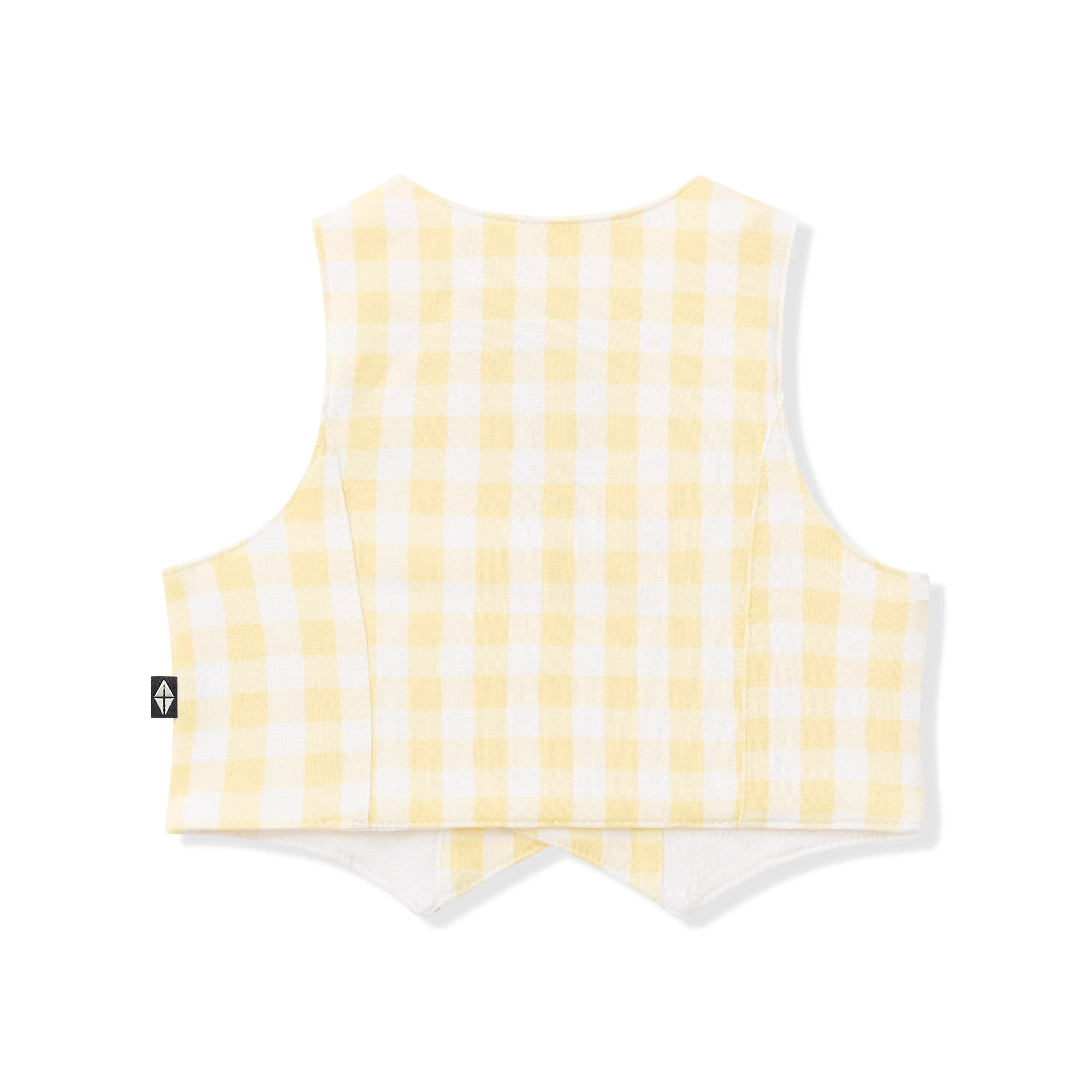 Tuxedo Vest in Gingham Chamomile Secondary image