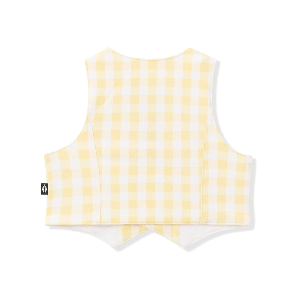 Tuxedo Vest in Gingham Chamomile