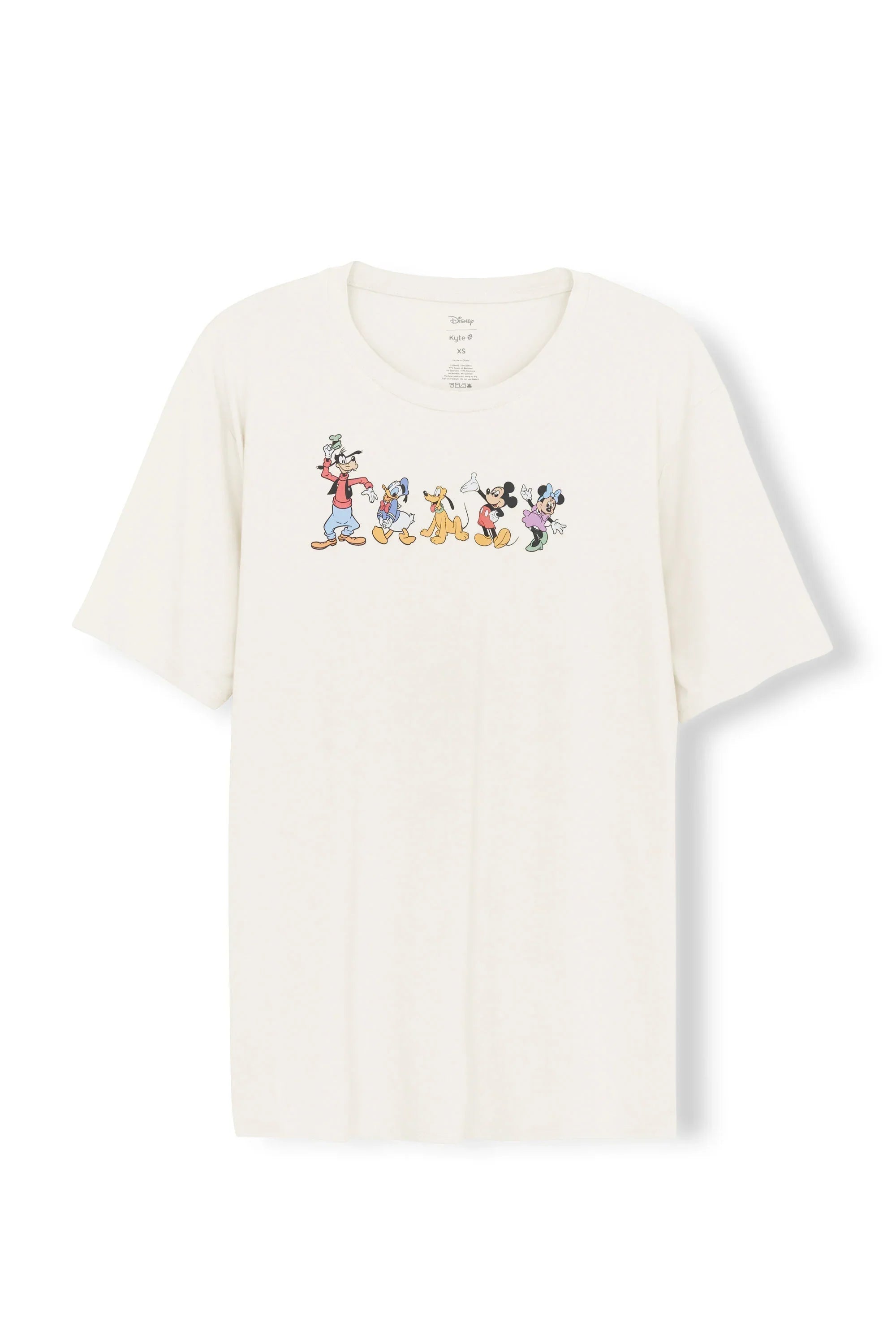 Men's Crew Neck Tee in Mickey and Friends on Ecru Secondary image