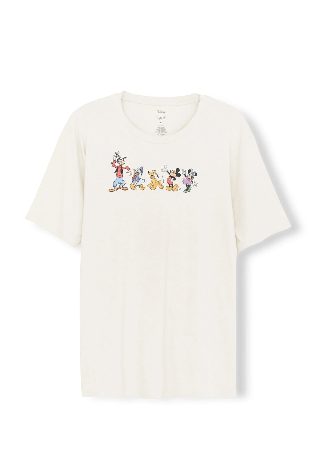 Men's Crew Neck Tee in Mickey and Friends on Ecru