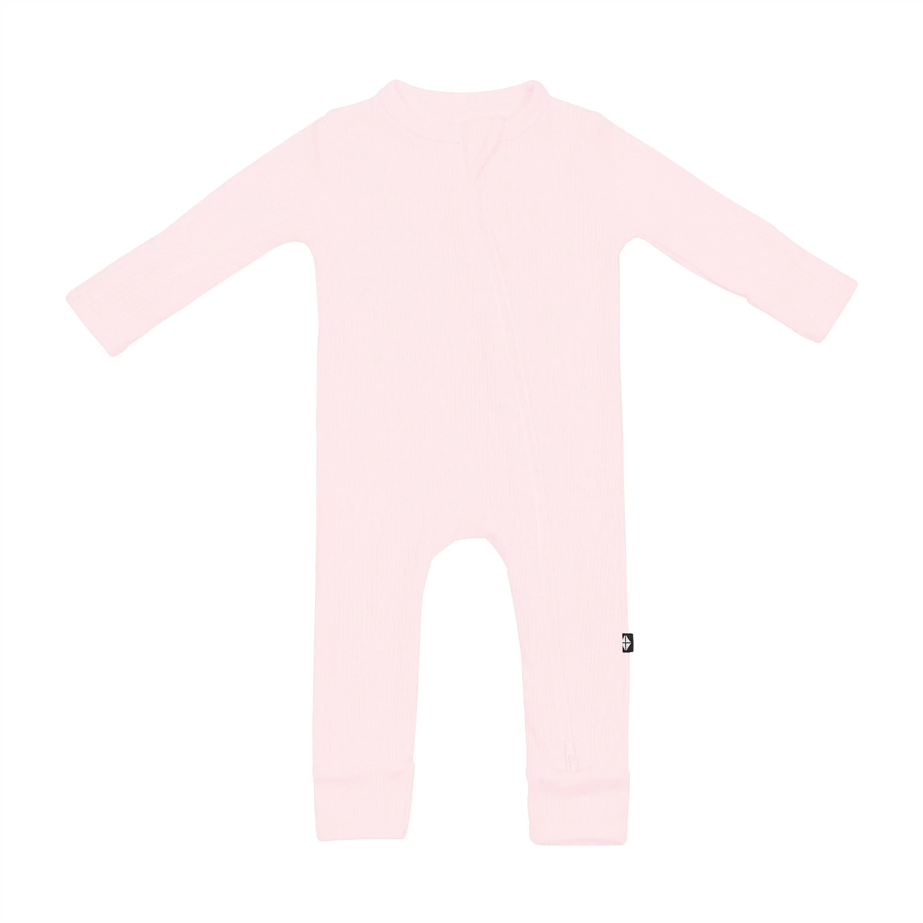 Ribbed Zipper Romper in Sakura Secondary image