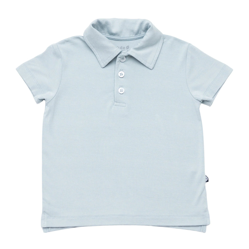 Toddler Short Sleeve Polo in Fog