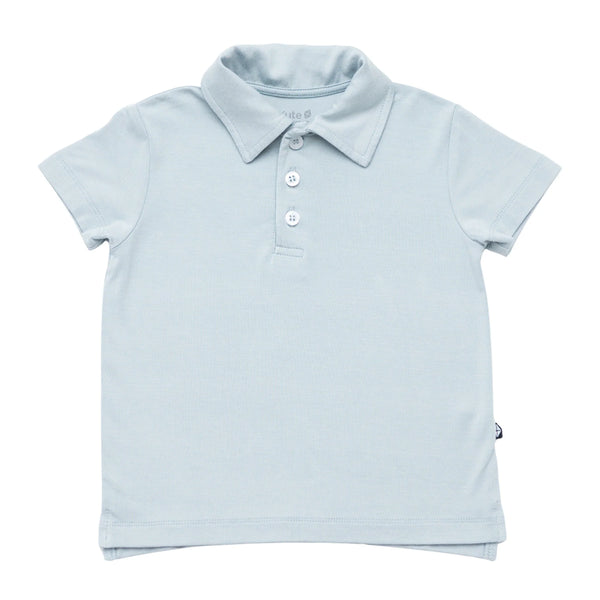 Toddler Short Sleeve Polo in Fog
