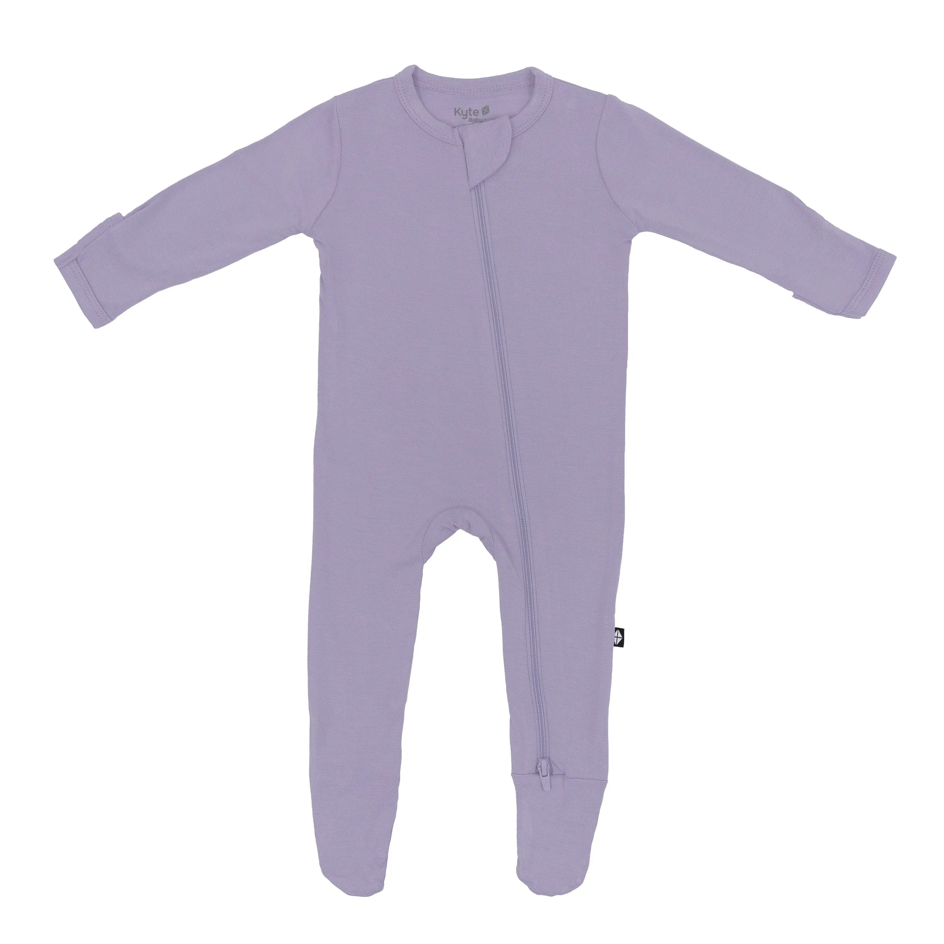 Zippered Footie in Taro Secondary image