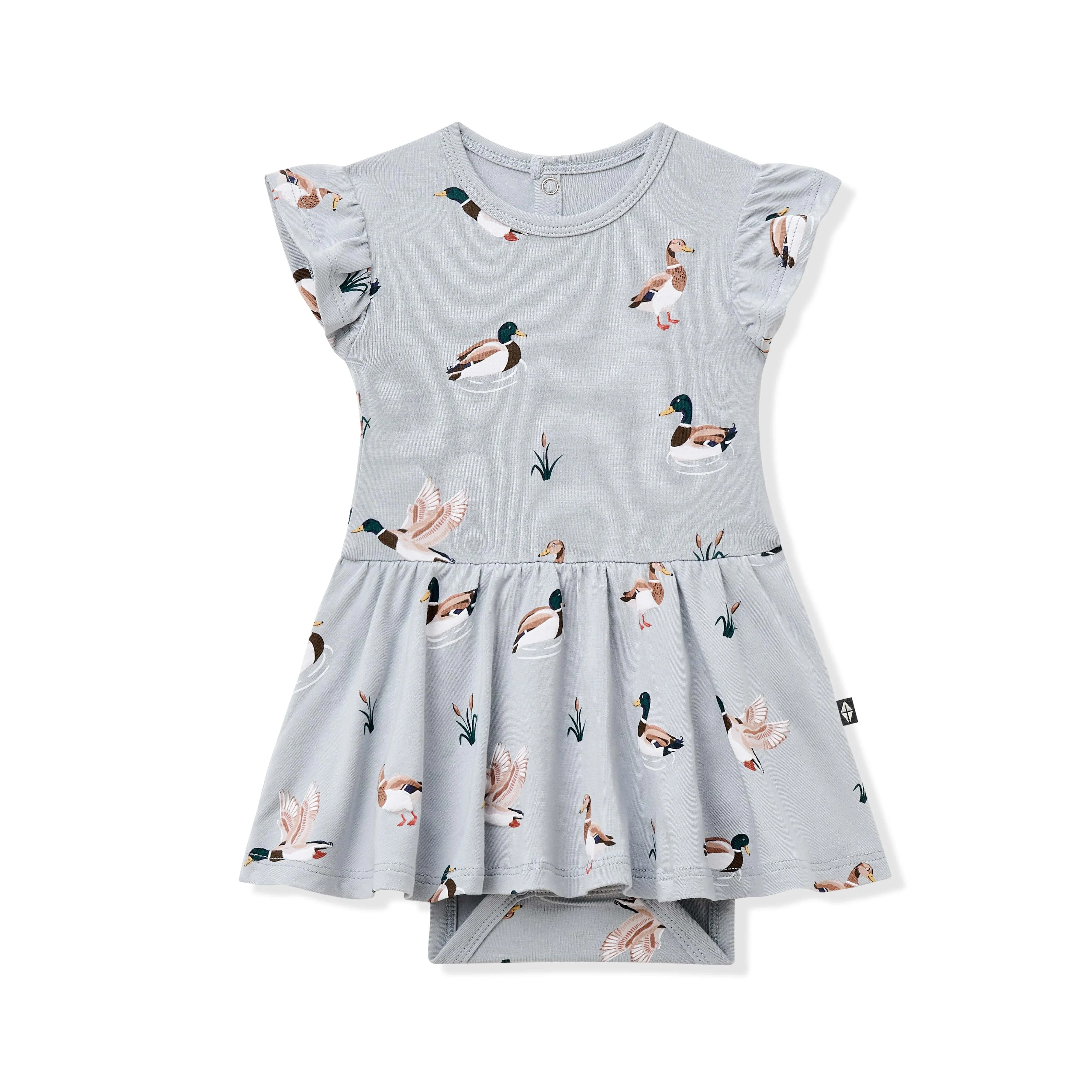 Twirl Bodysuit Dress in Mallard Duck Secondary image
