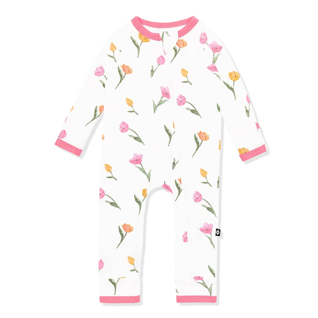 Zippered Romper in Tulip