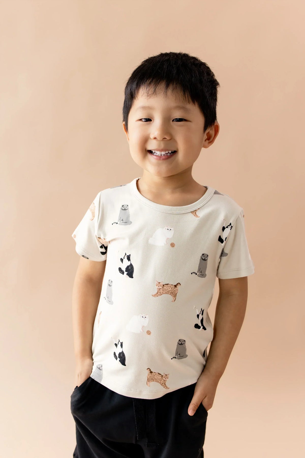 Toddler Basic Tee in Fluffy Cat Main image