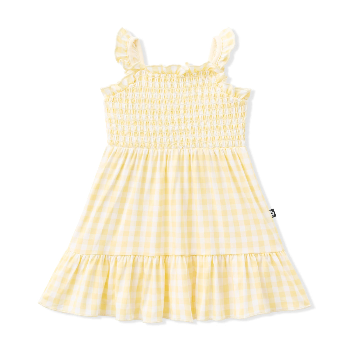 Smocked Dress in Gingham Chamomile Main image