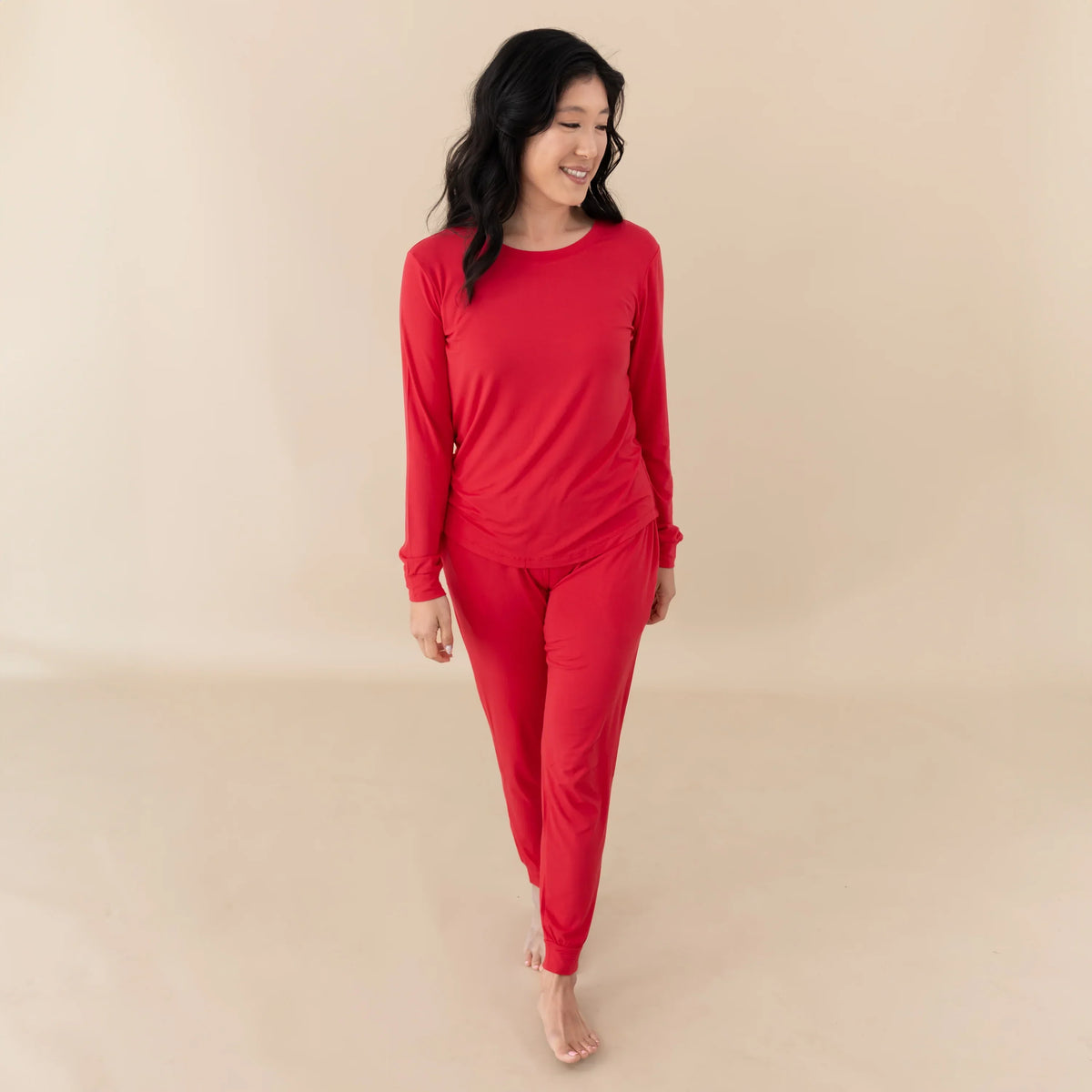Women's Jogger Pajama Set in Cardinal Main image