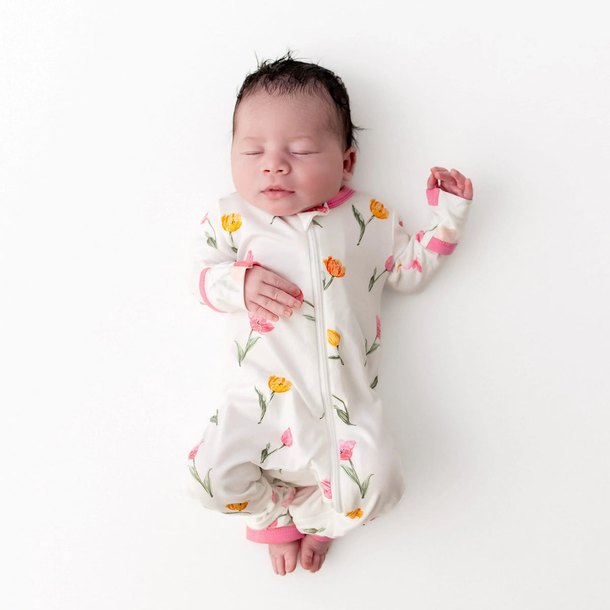 Zippered Romper in Tulip Main image