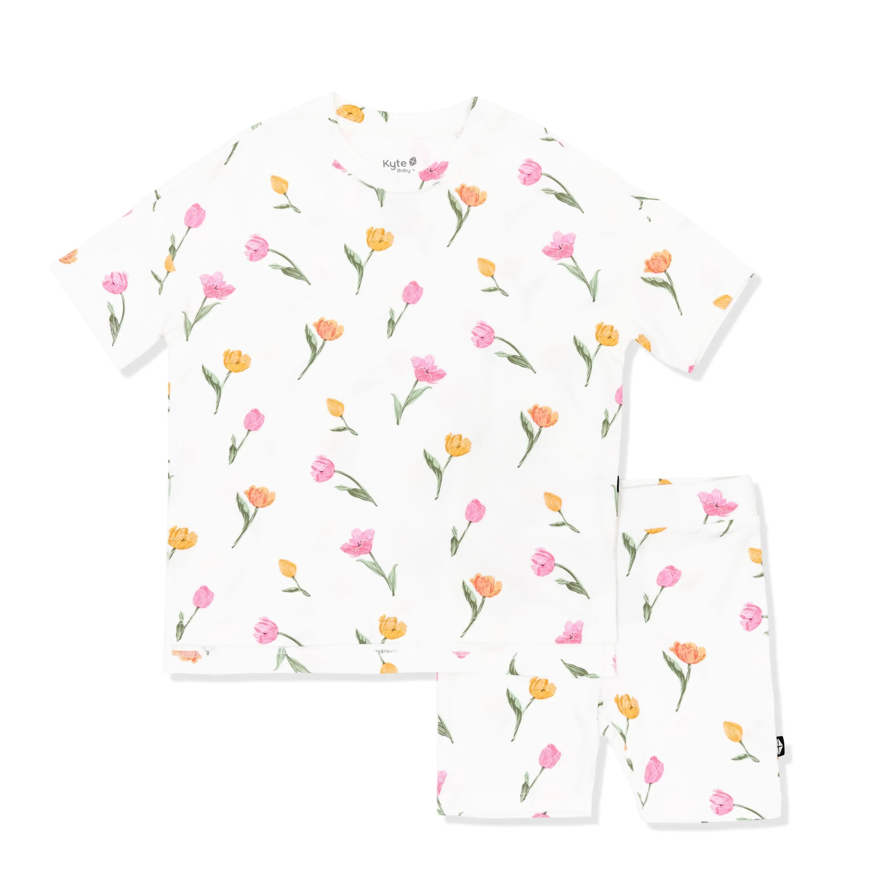 Toddler Biker Short Set in Tulip Secondary image