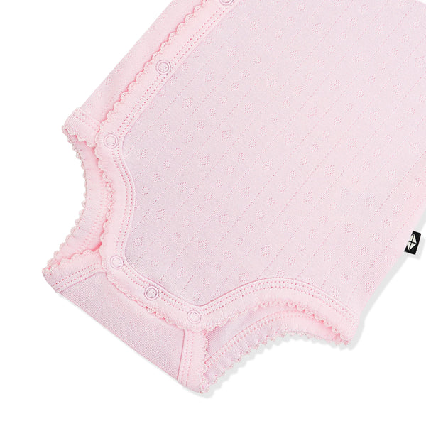 Pointelle Kimono Bodysuit in Sakura