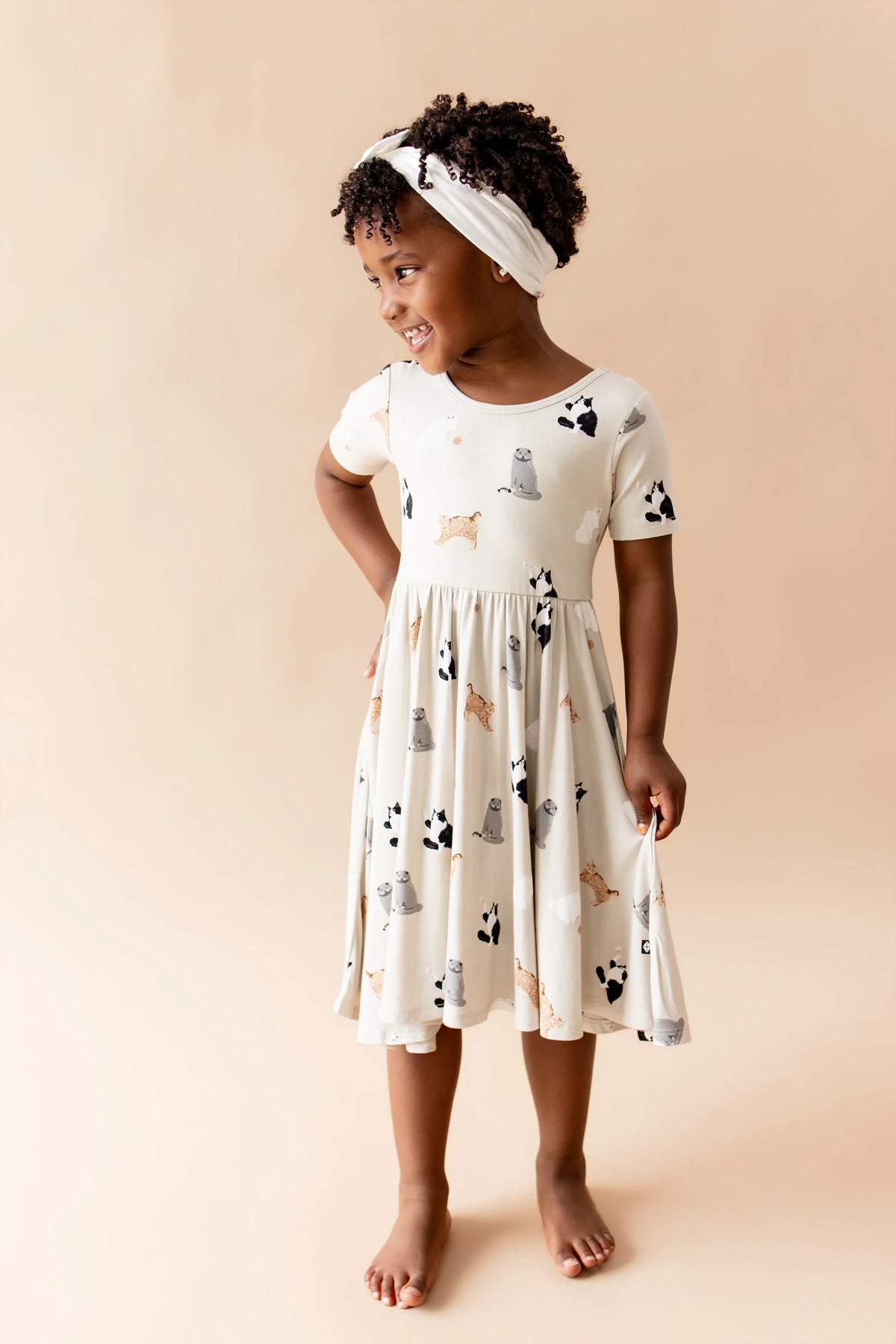 Twirl Dress in Fluffy Cat Main image
