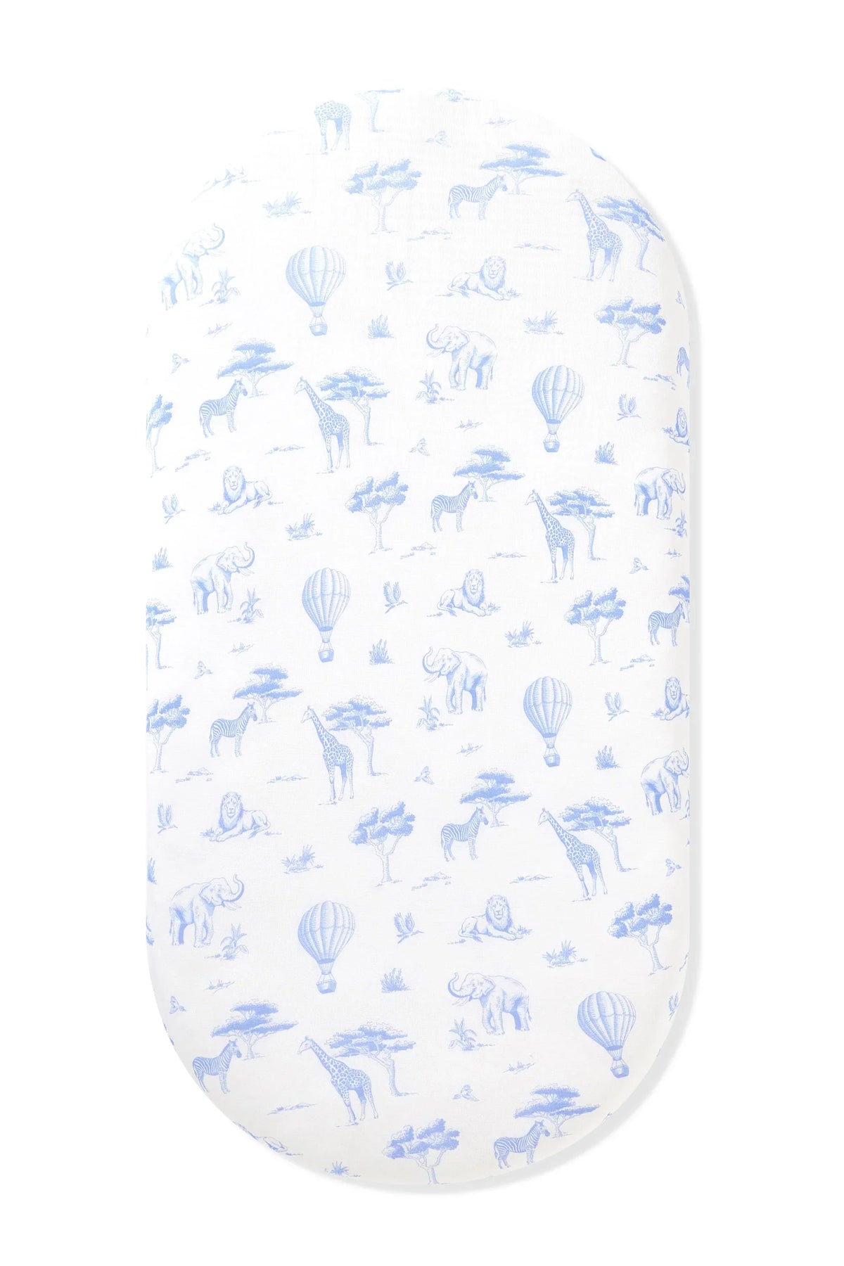 Oval Bassinet Sheet in Toile Safari Main image