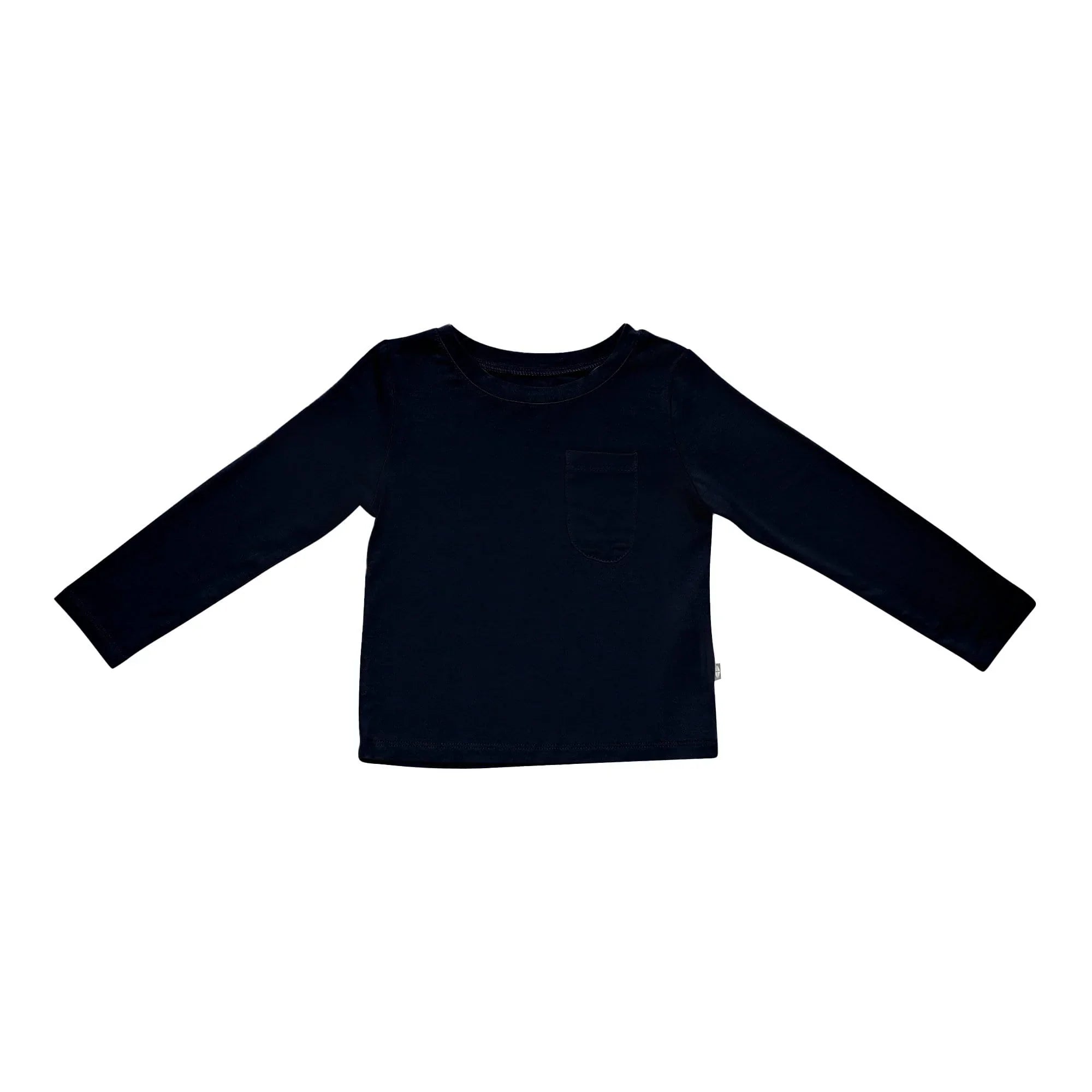 Long Sleeve Toddler Crew Neck Tee in Midnight Secondary image