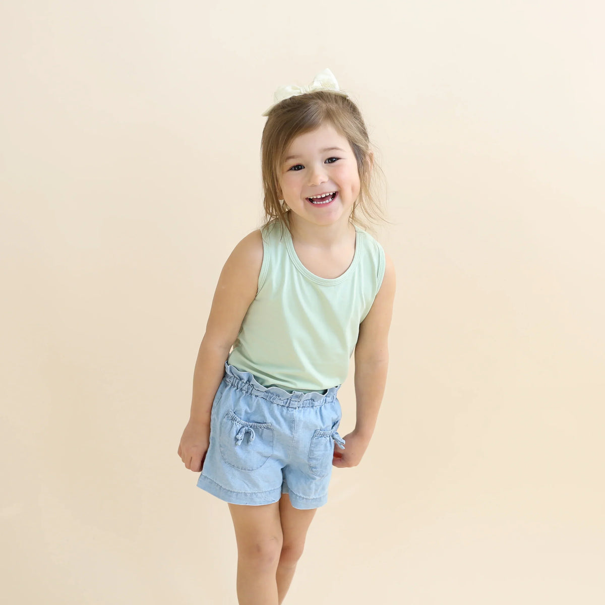 Toddler Tank Top in Basil Main image