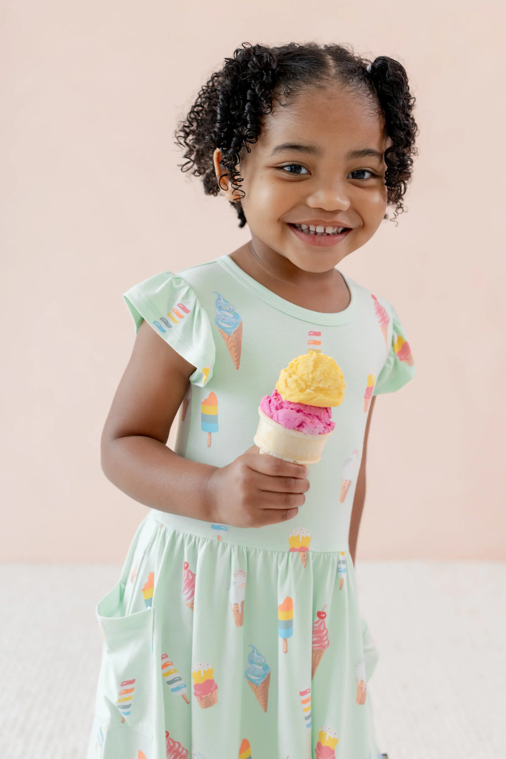 Pocket Dress in Mint Ice Cream