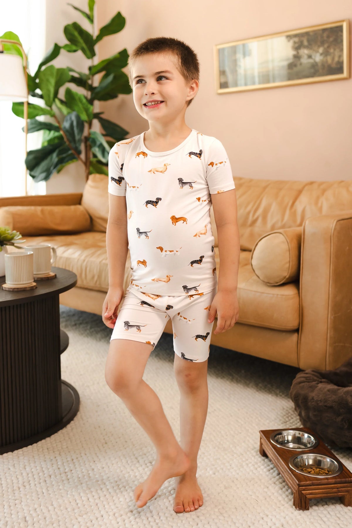Short Sleeve Pajamas in Dachshund Main image