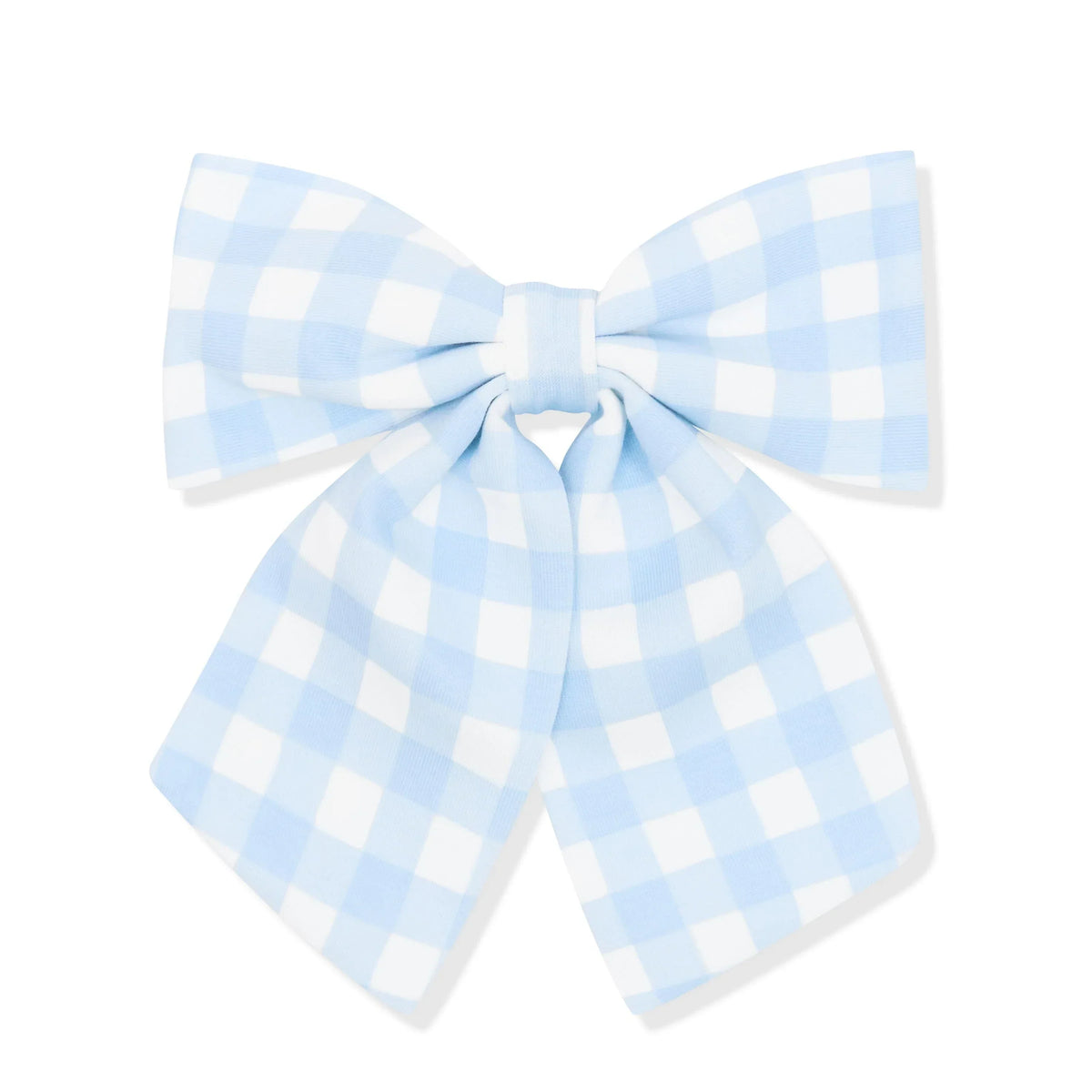 Large Alligator Clip Bow in Gingham Breeze Main image