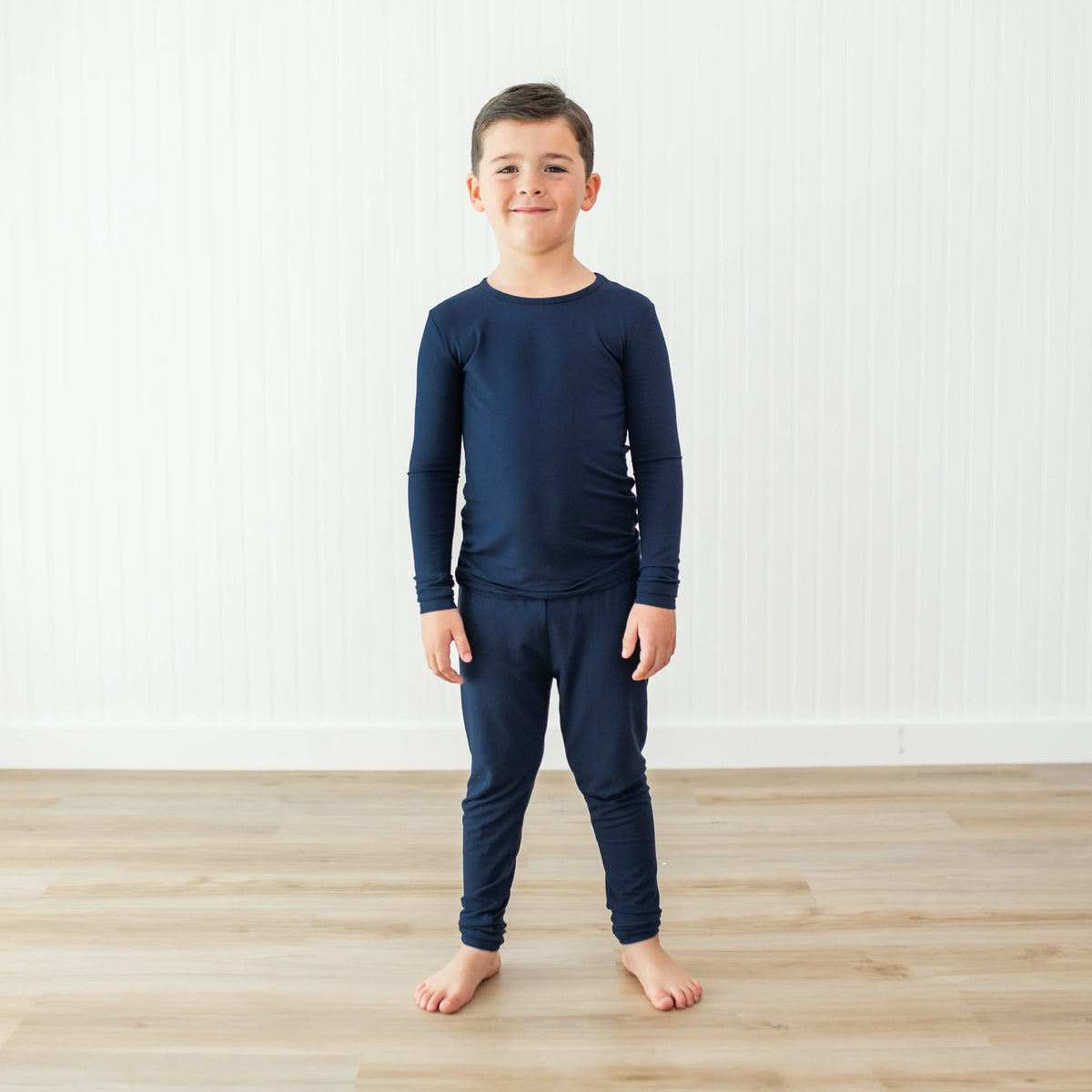 Long Sleeve Pajamas in Navy Main image