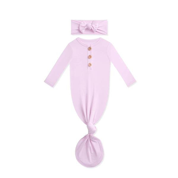 Knotted Gown with Bow Set in Thistle