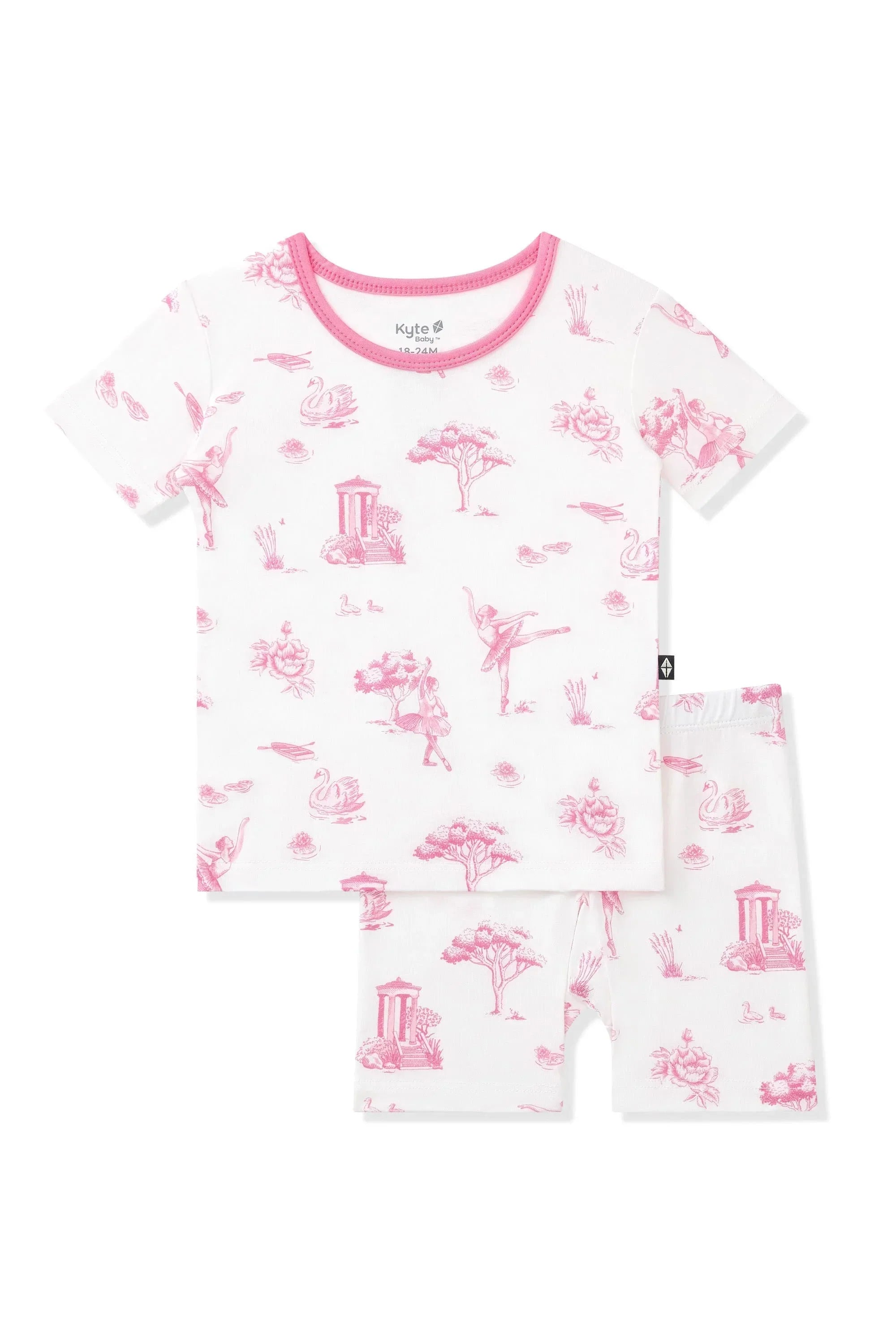 Short Sleeve Pajamas in Toile Ballet Secondary image