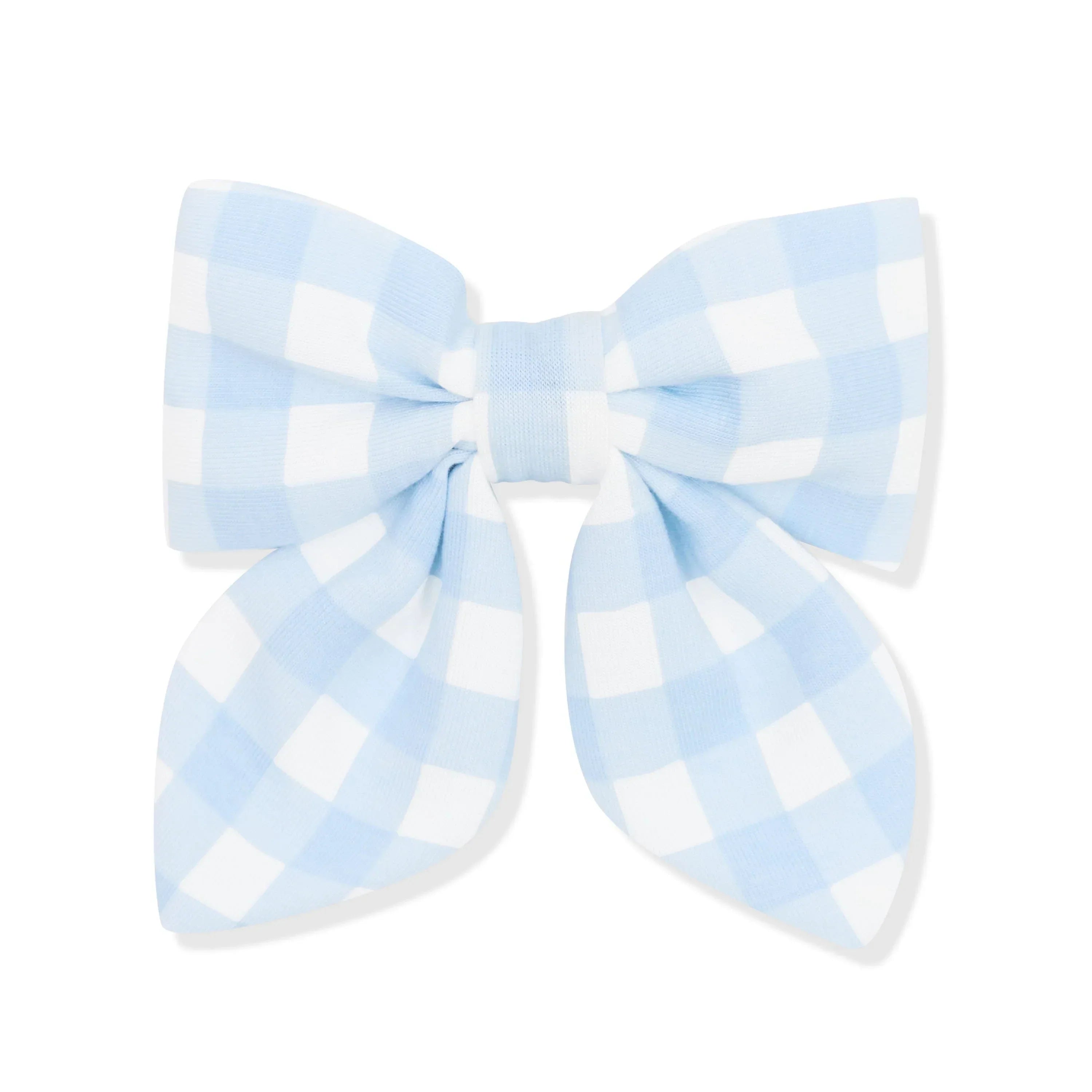 Medium Alligator Clip Bow in Gingham Breeze Secondary image