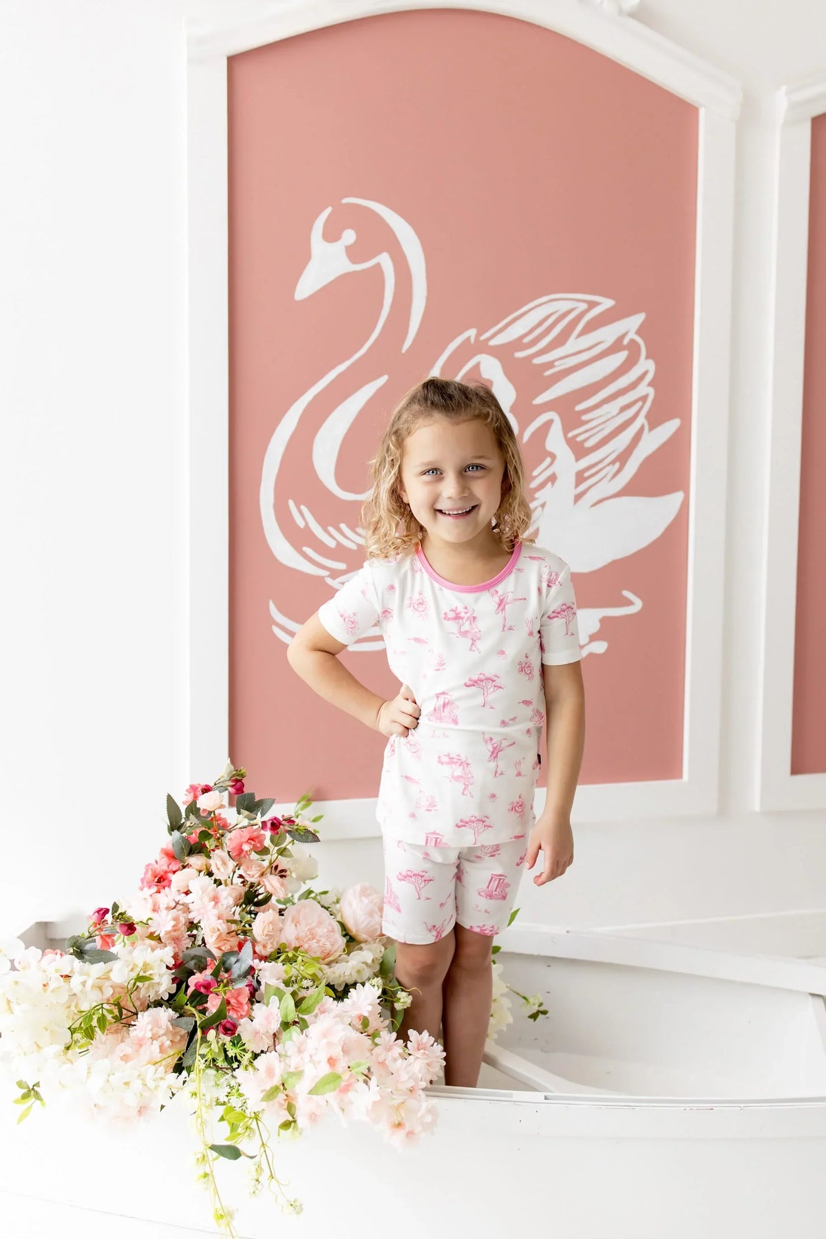Short Sleeve Pajamas in Toile Ballet Main image