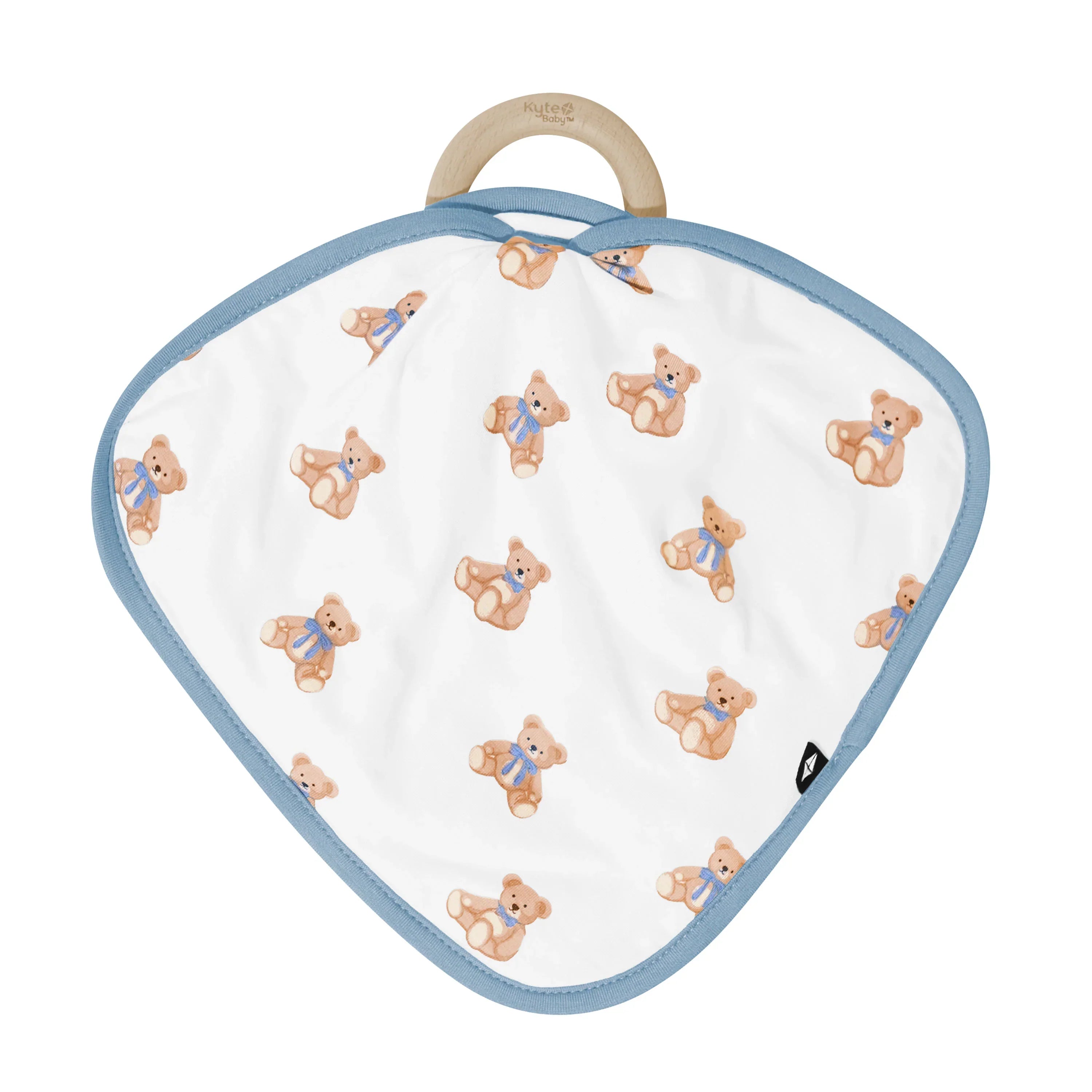 Lovey in Teddy Bear with Removable Wooden Teething Ring Secondary image