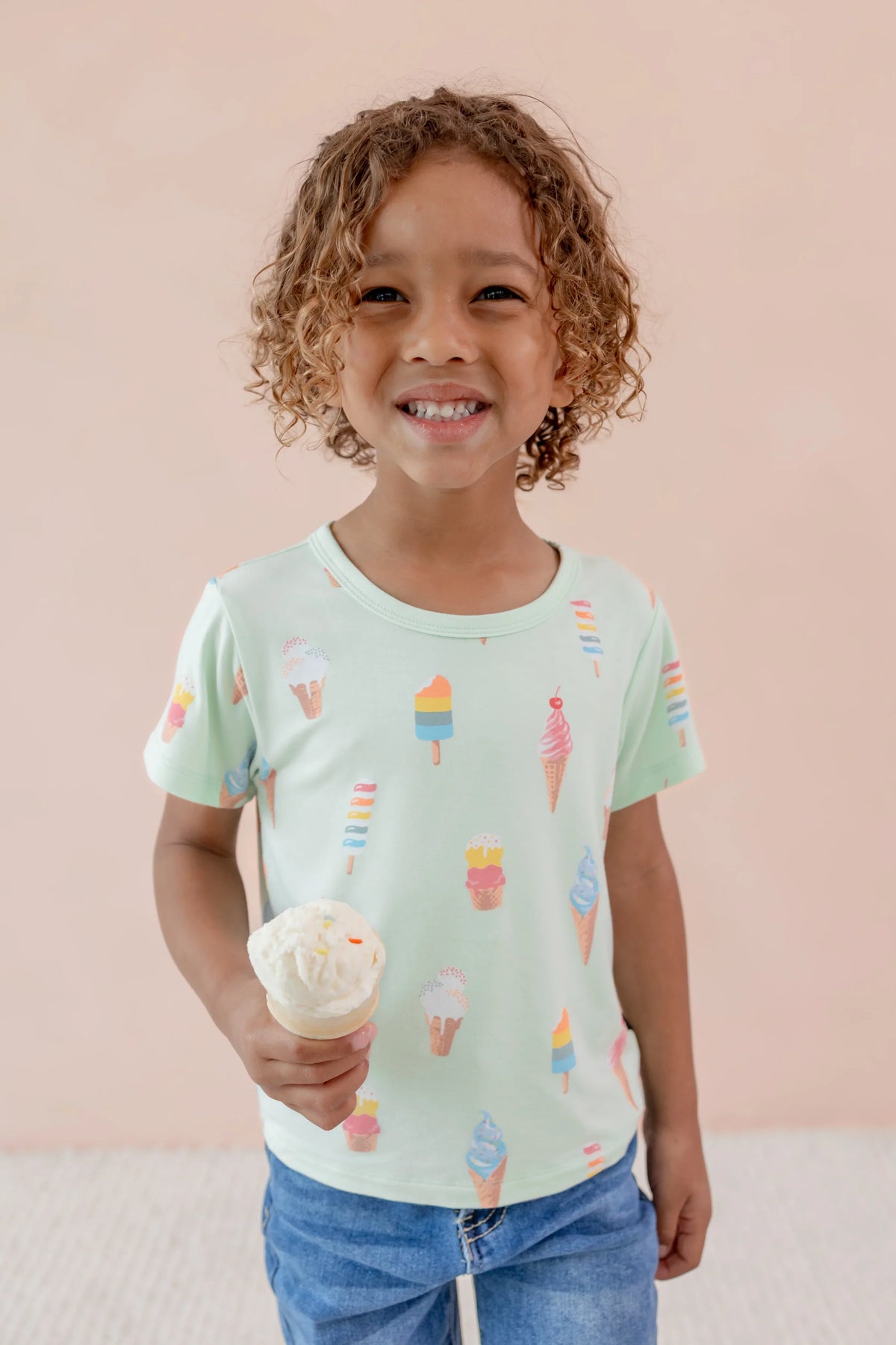 Toddler Basic Tee in Mint Ice Cream Main image