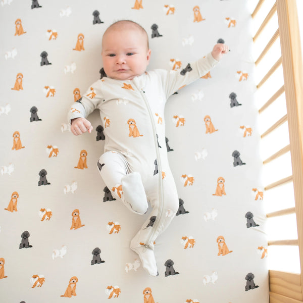 Crib Sheet in Fluffy Dog