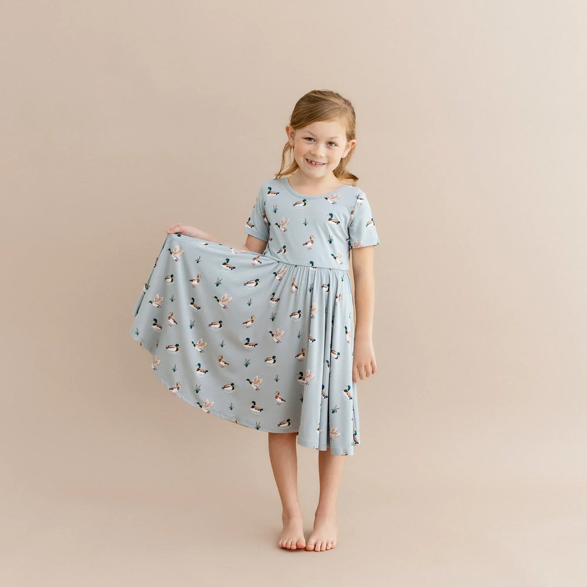 Twirl Dress in Mallard Duck Main image