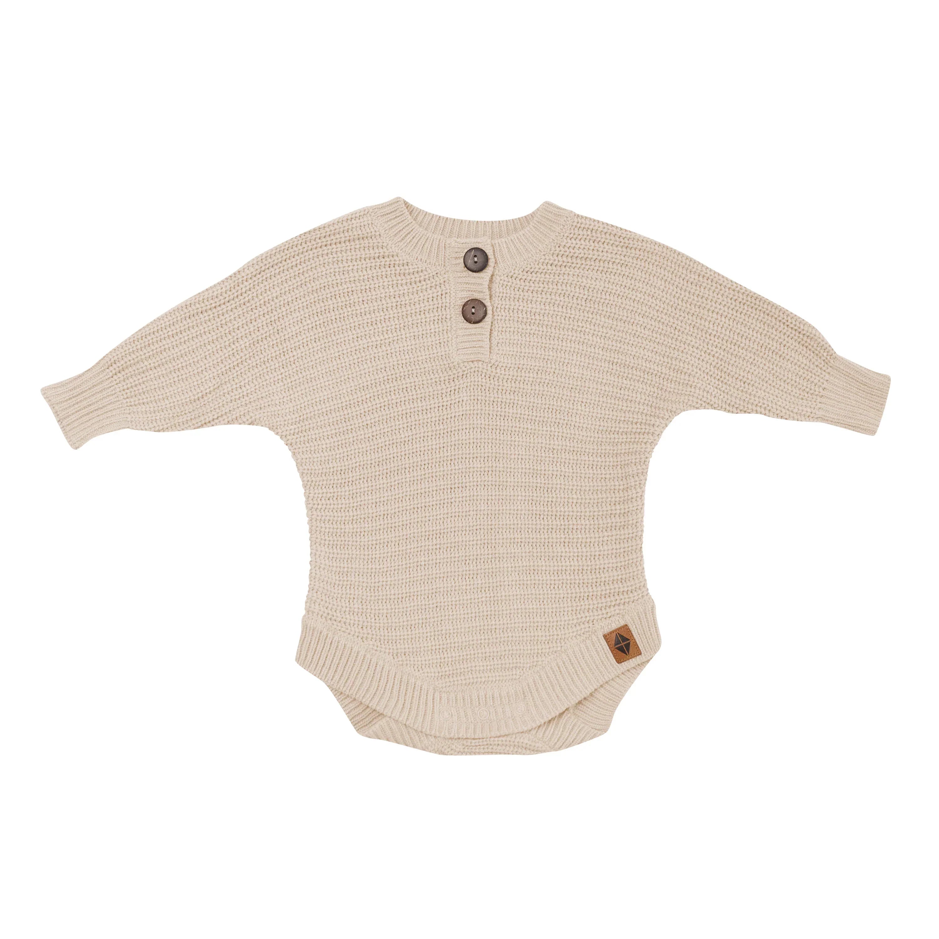 Chunky Knit Romper in Almond Secondary image