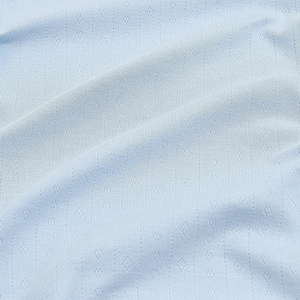 Pointelle Short Sleeve Set in Breeze