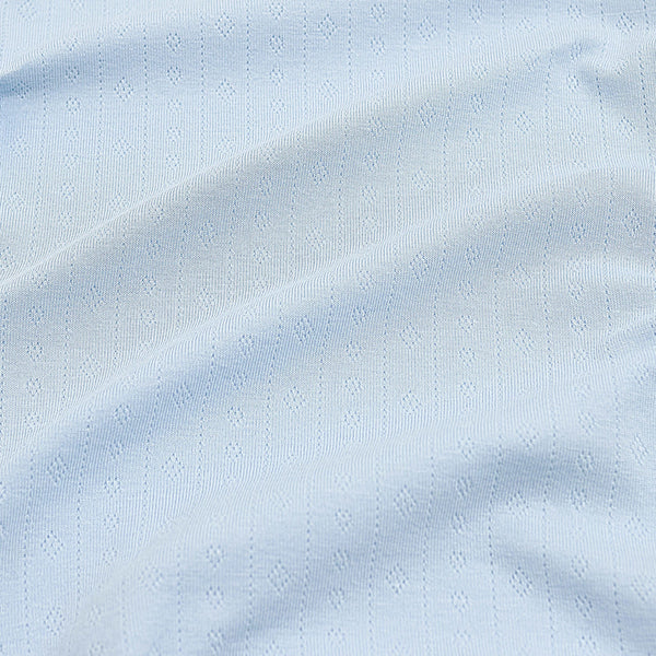 Pointelle Short Sleeve Set in Breeze