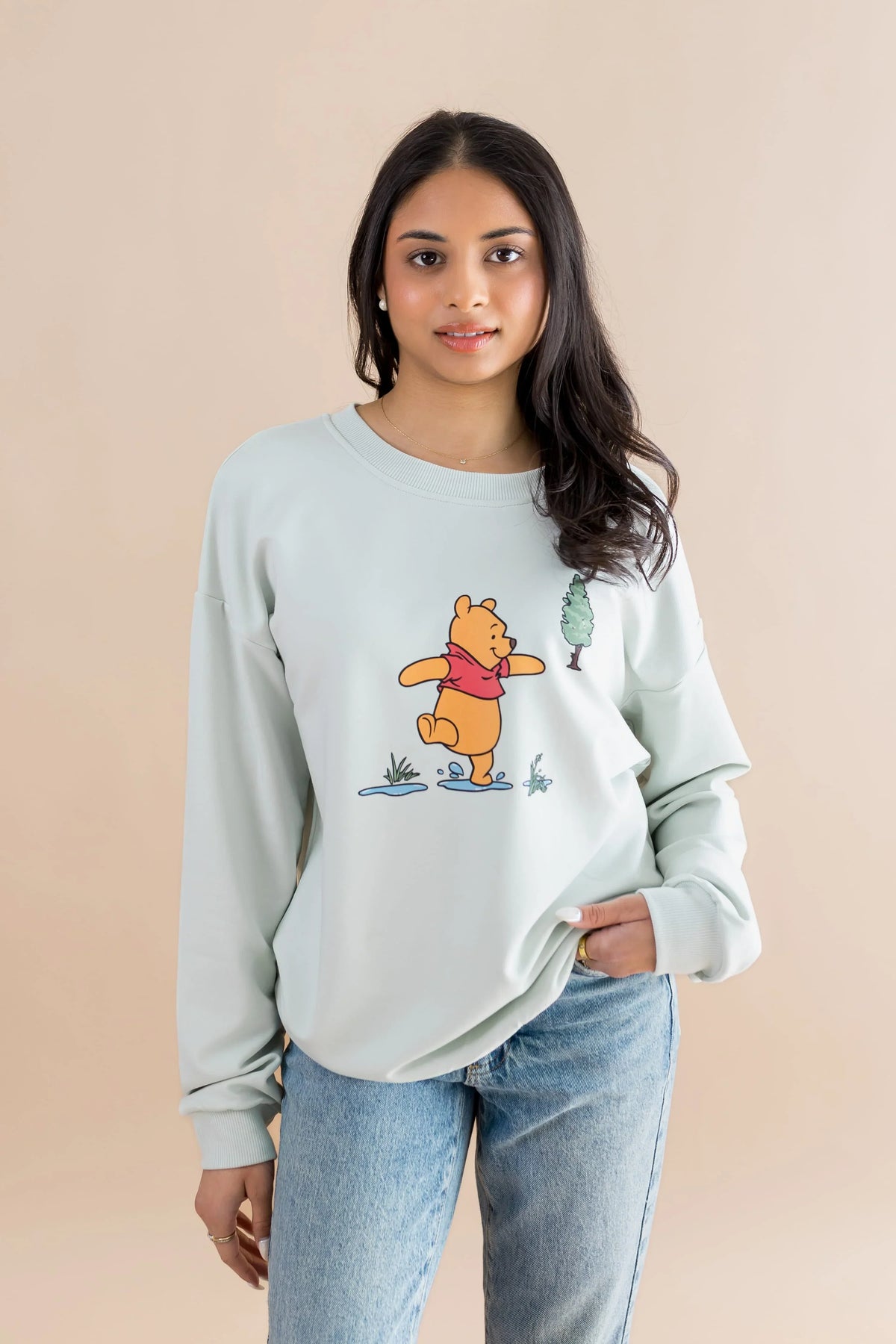 Women's Sweatshirt in Winnie the Pooh on Dew Main image