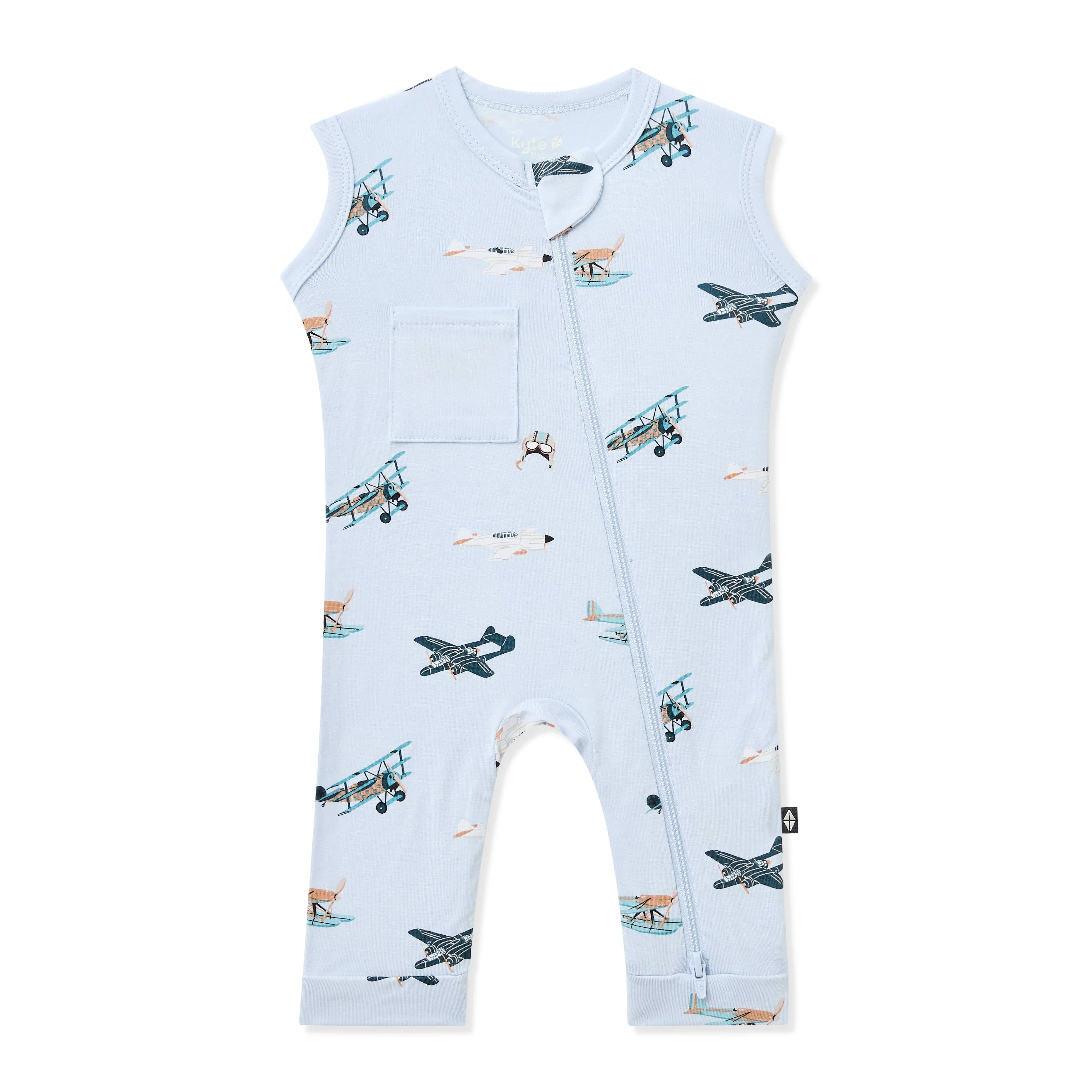 Zippered Sleeveless Romper in Take Off Secondary image