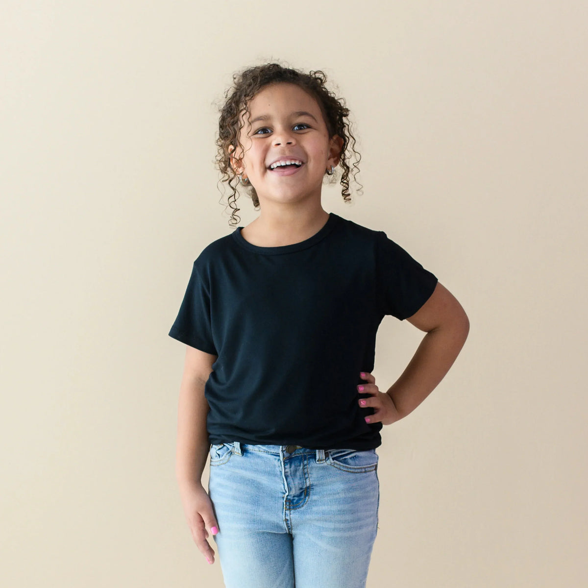 Toddler Basic Tee in Midnight Main image
