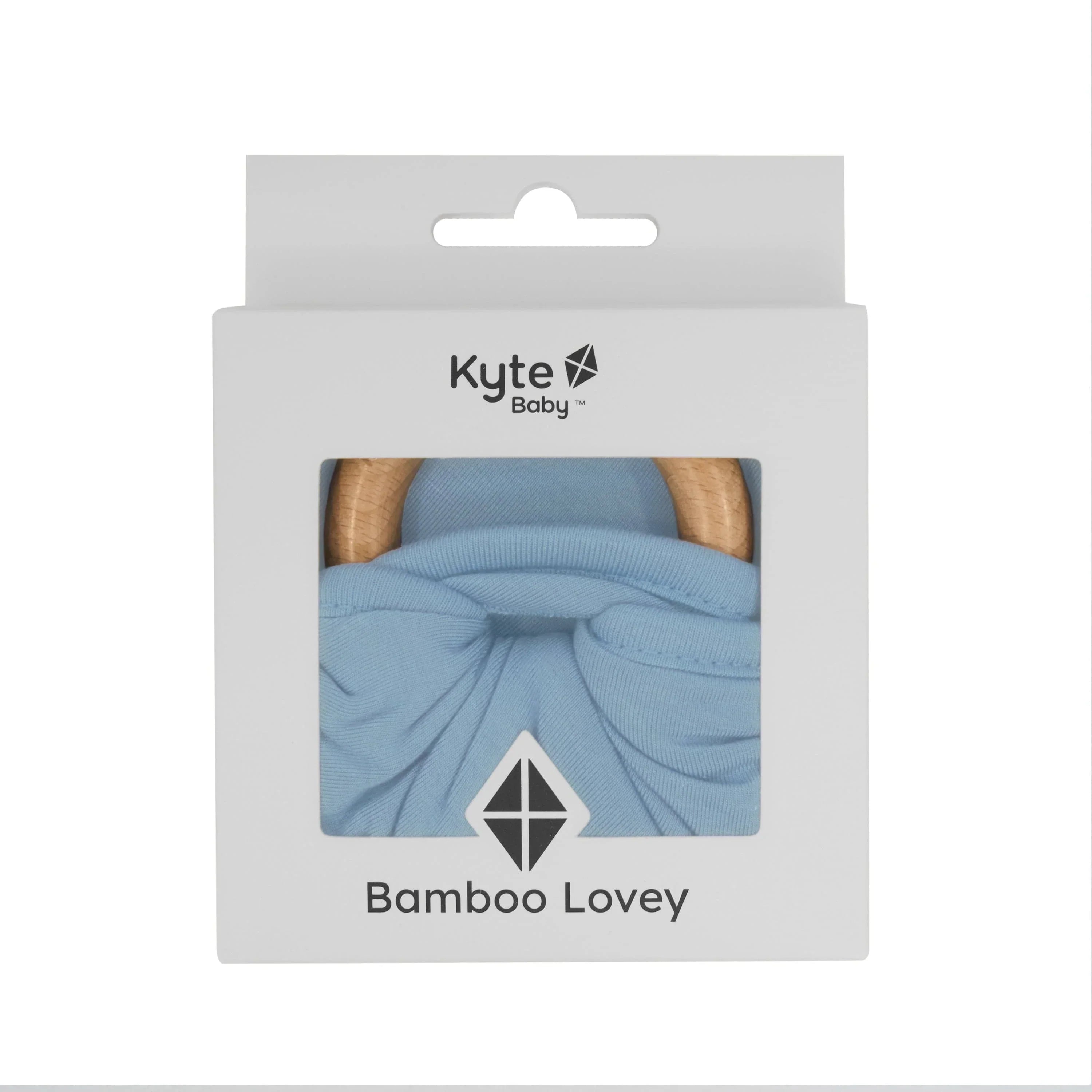 Lovey in Slate with Removable Wooden Teething Ring Secondary image