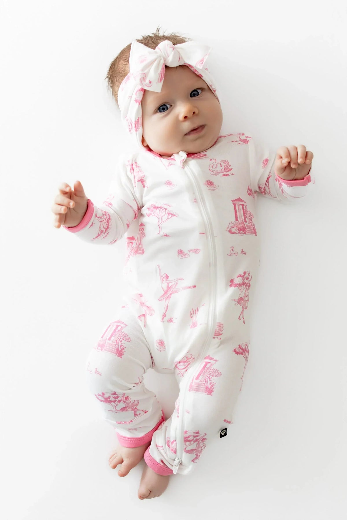 Zippered Romper in Toile Ballet Main image