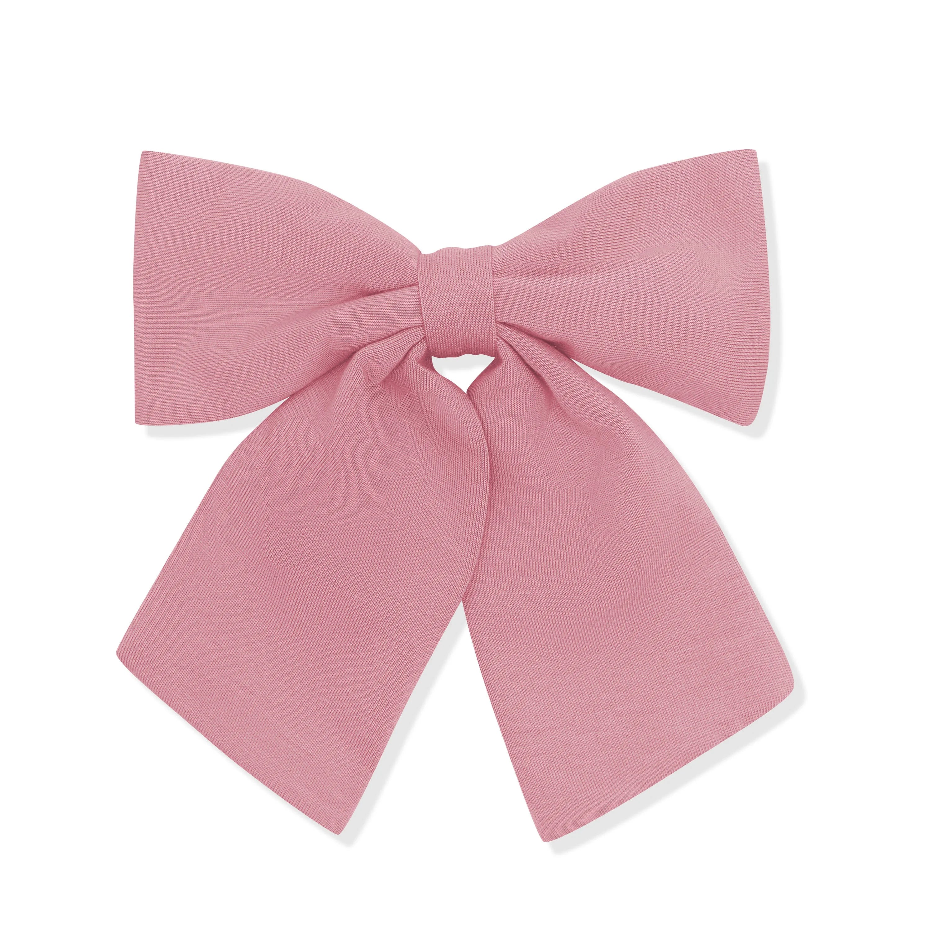 Large Alligator Clip Bow in Apple Blossom Secondary image