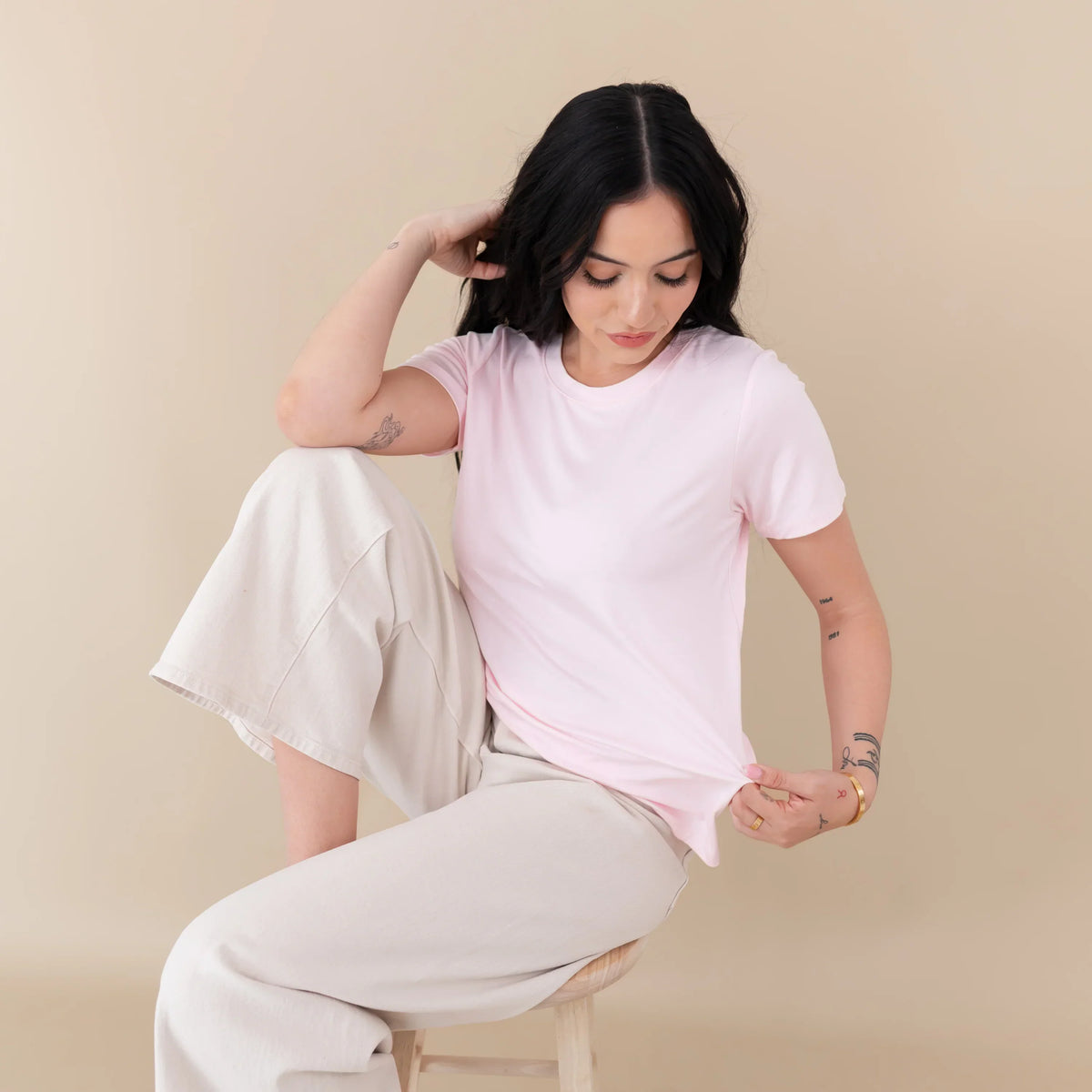 Women's Crew Neck Tee in Sakura Main image