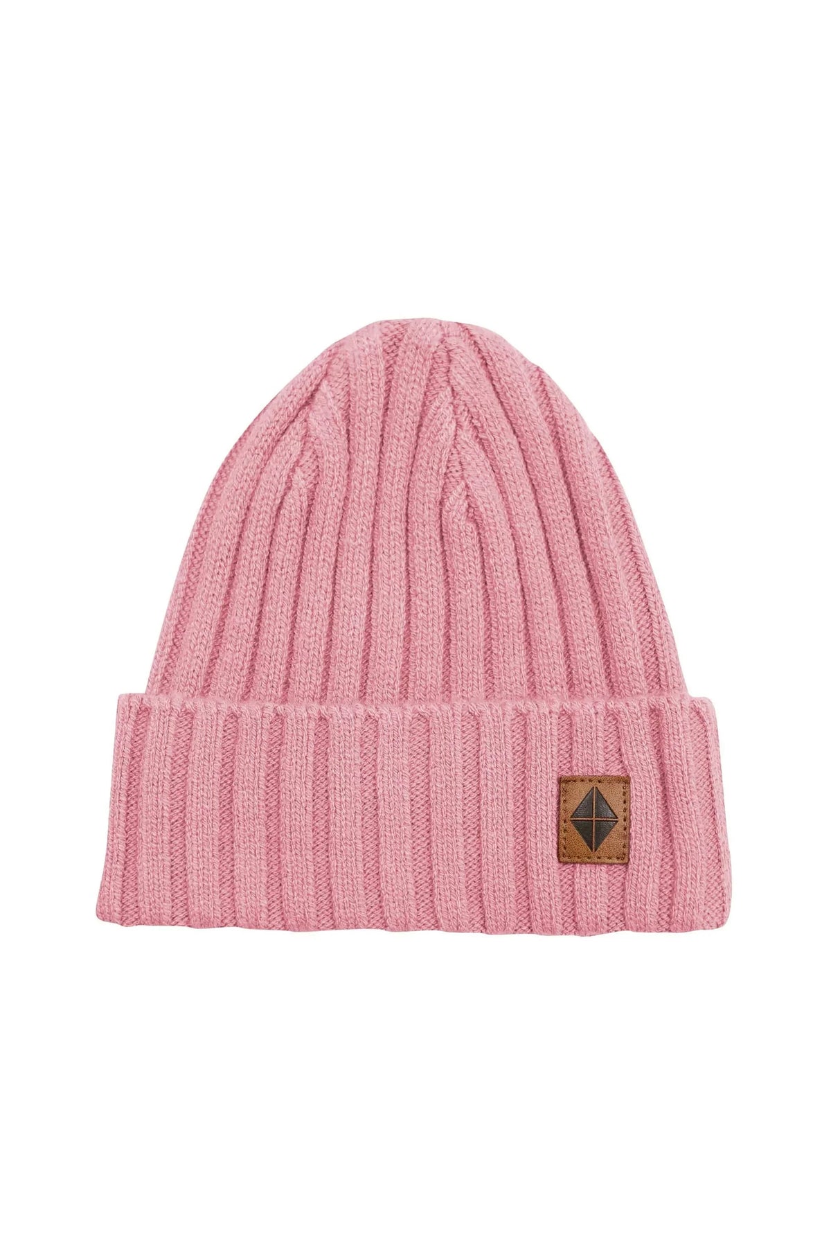 Chunky Knit Ribbed Beanie in Apple Blossom Main image