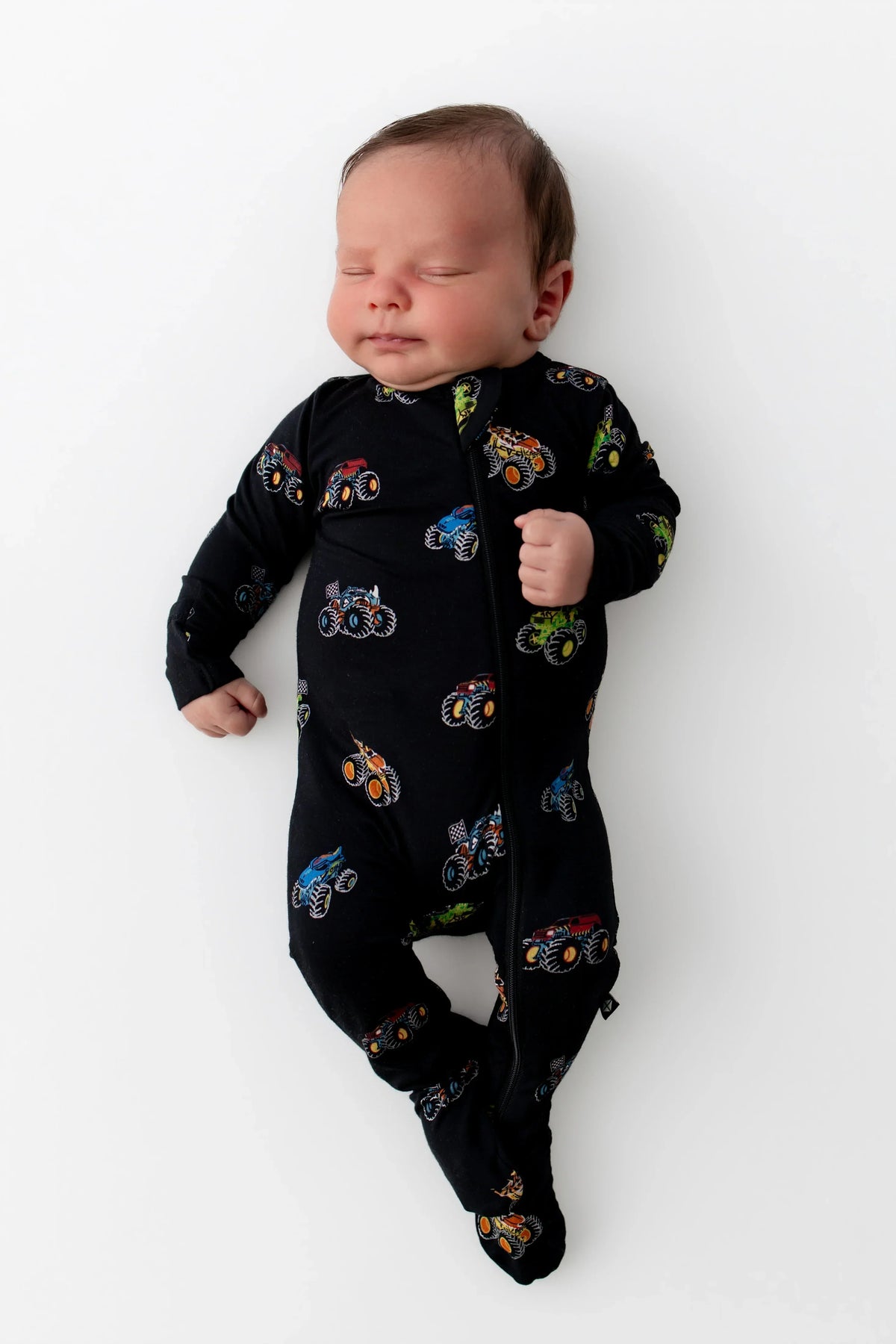 Zippered Footie in Monster Truck Main image