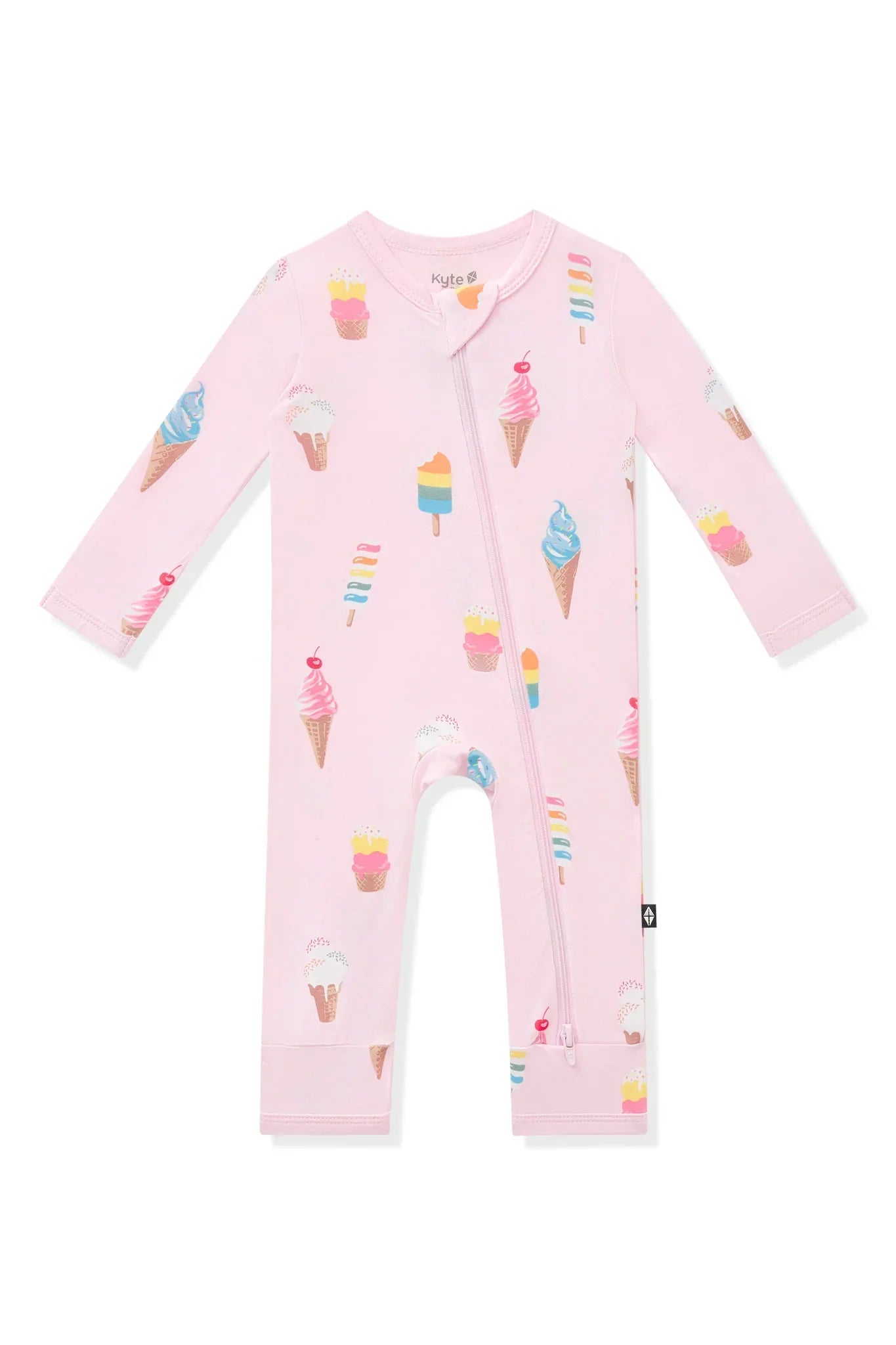 Zippered Romper in Sakura Ice Cream Secondary image