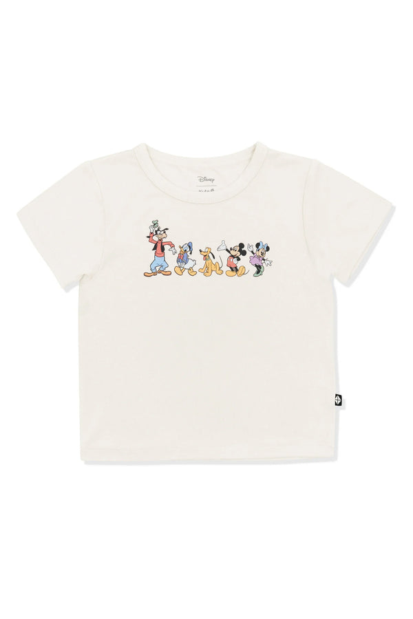 Toddler Basic Tee in Mickey and Friends on Ecru