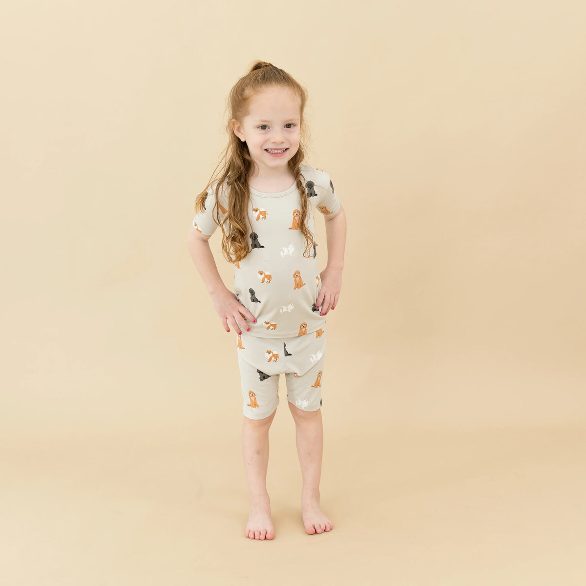 Short Sleeve Pajamas in Fluffy Dog Main image