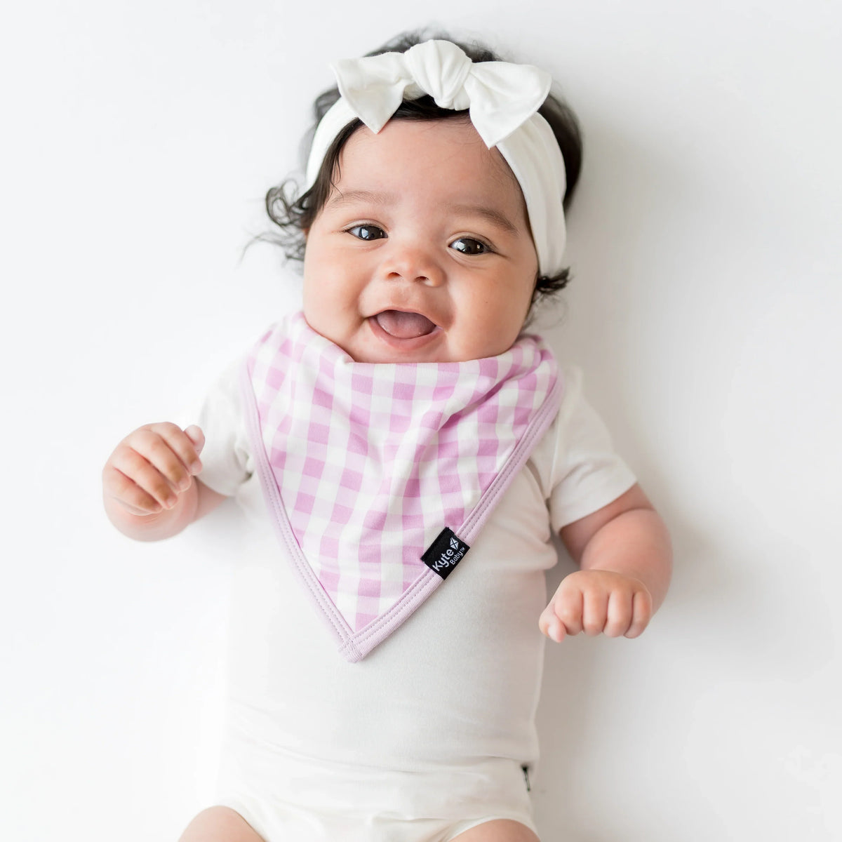 Bib in Gingham Thistle Main image
