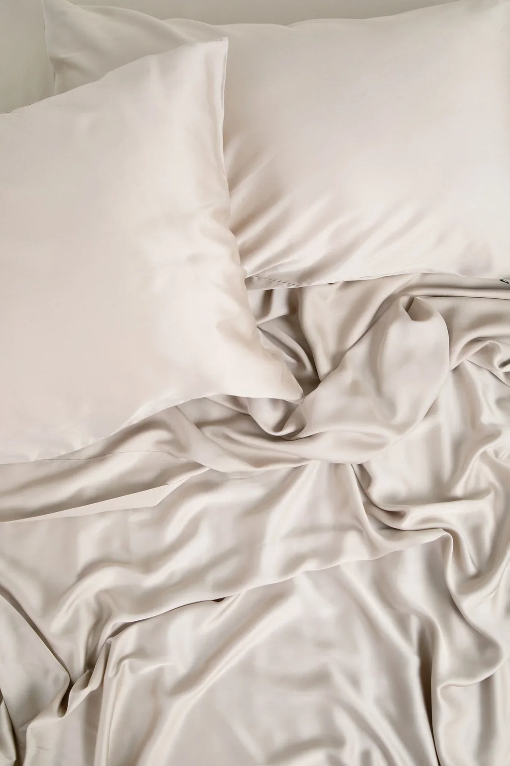 Bamboo Sateen Pillowcase Set in Sand Stone